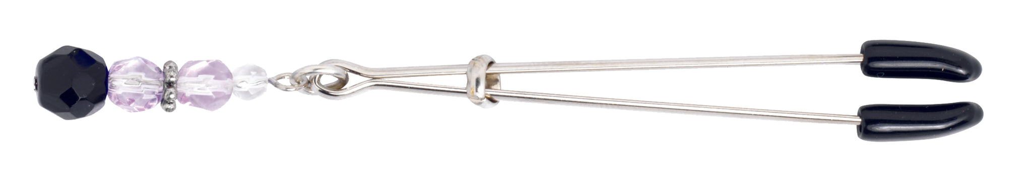 TWEEZER CLIT CLAMP W/PURPLE BEADS