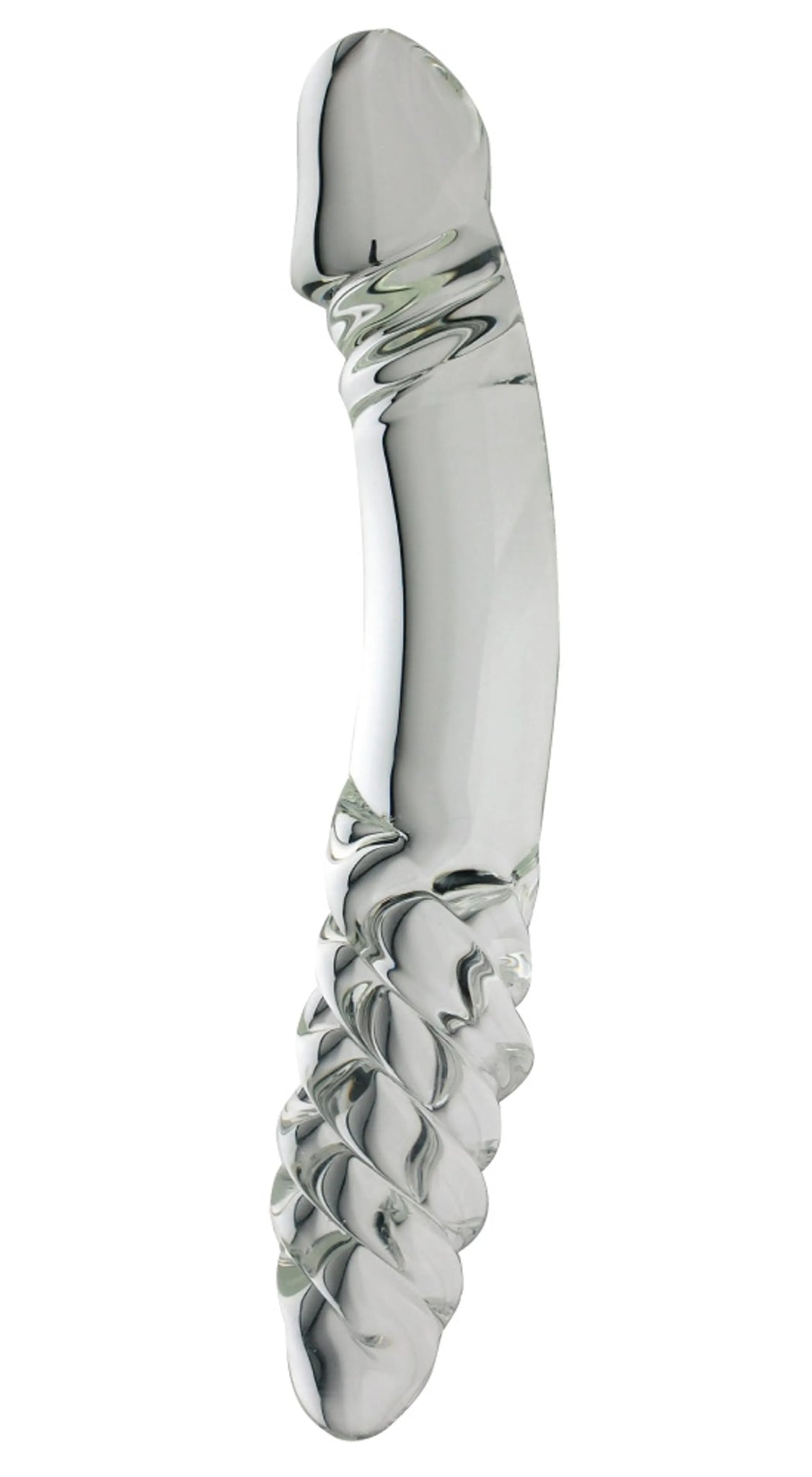 Double Ended Glass Dong with Twist - 8.5 Inches