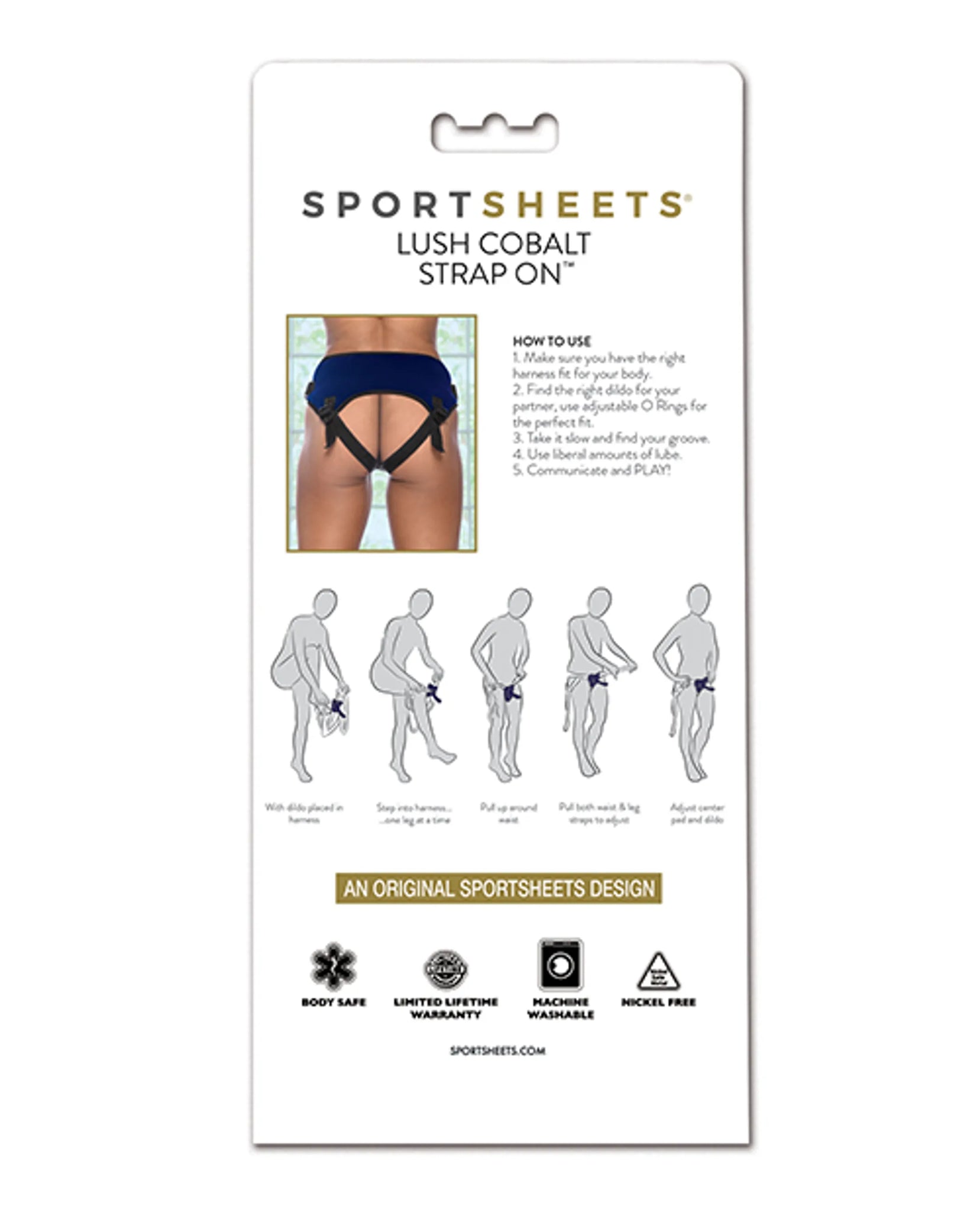 SPORTSHEETS LUSH COBALT STRAP ON