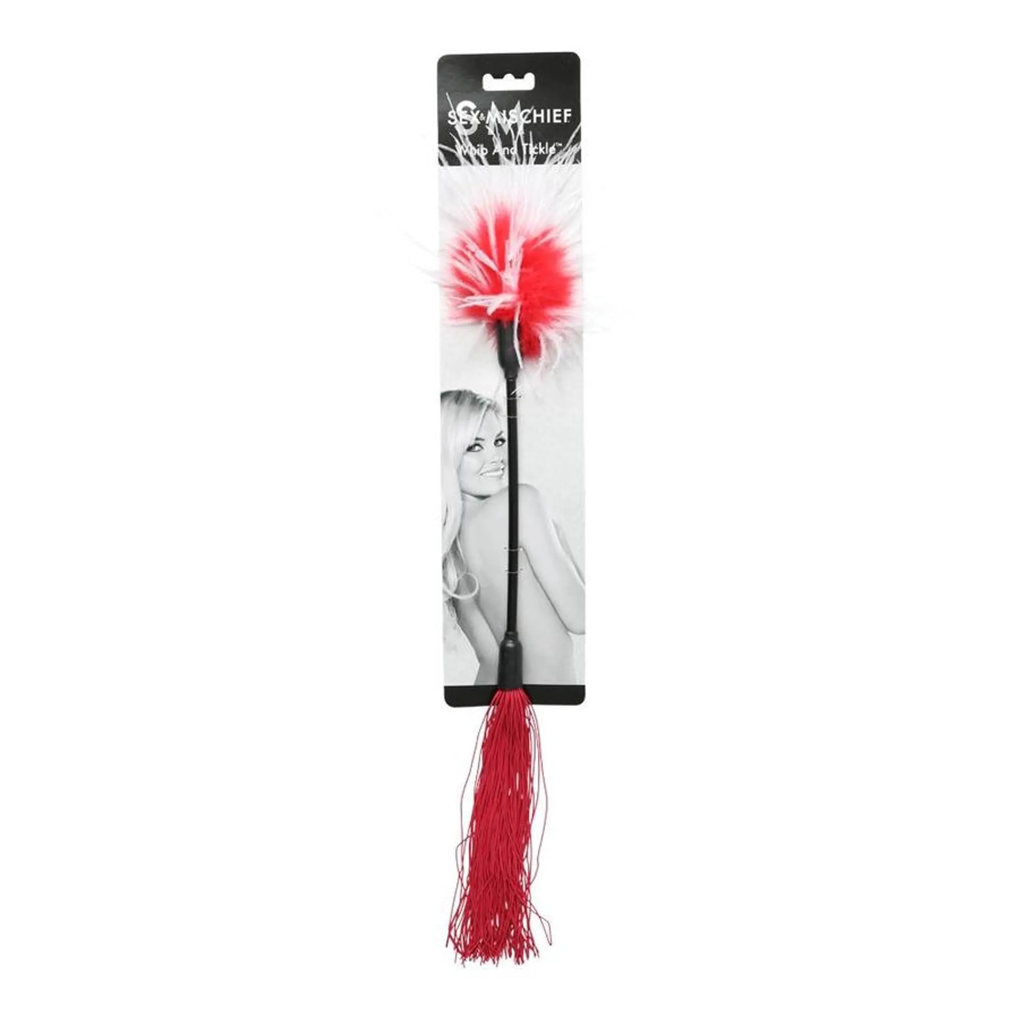 SEX & MISCHIEF WHIPPER TICKLER RED & WHITE