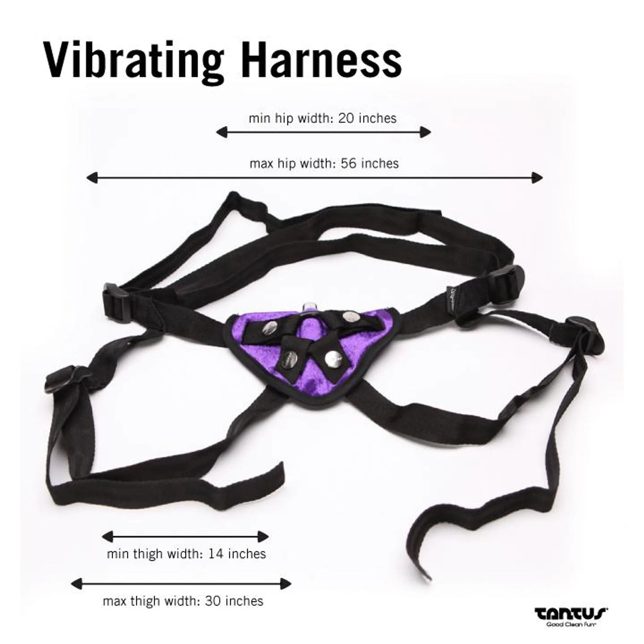VELVET VIBRATING HARNESS PURPLE