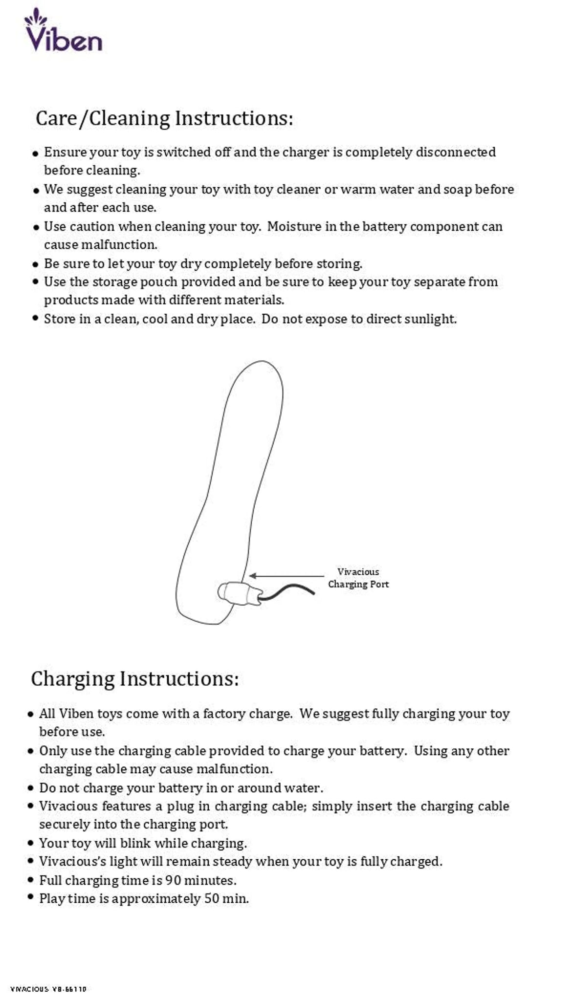 Vivacious 10-Function Rechargeable Bullet Vibrator in Violet