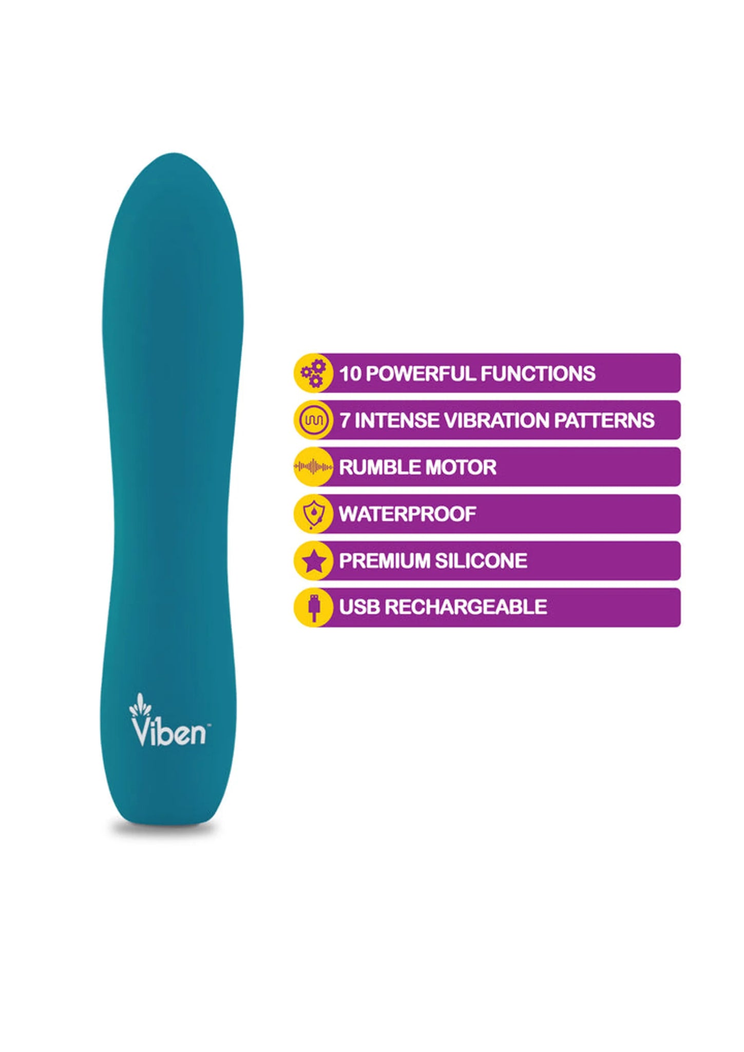 Vivacious Rechargeable Bullet Vibrator - Ocean Blue