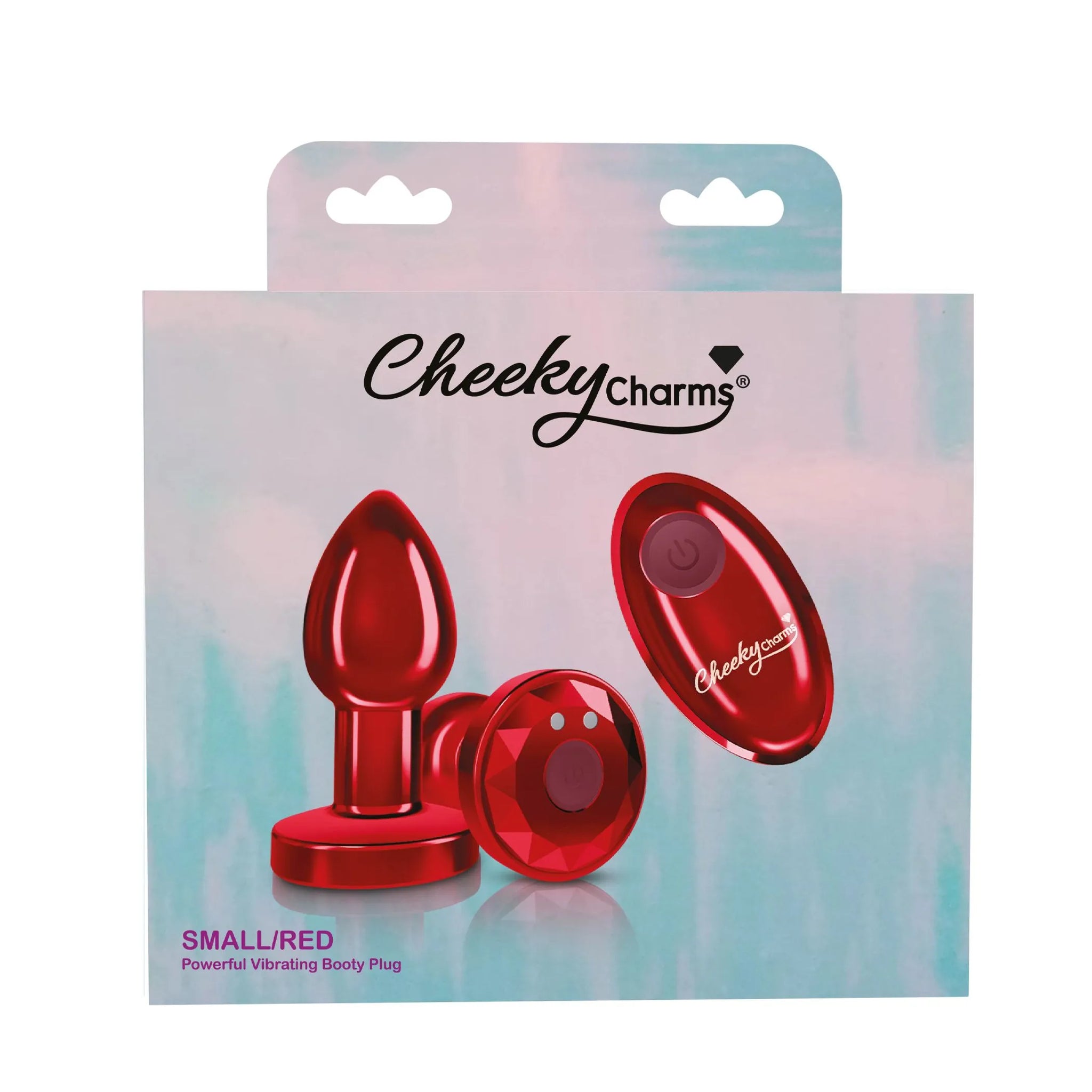 Vibrating Metal Anal Plug with Remote - Small, Red