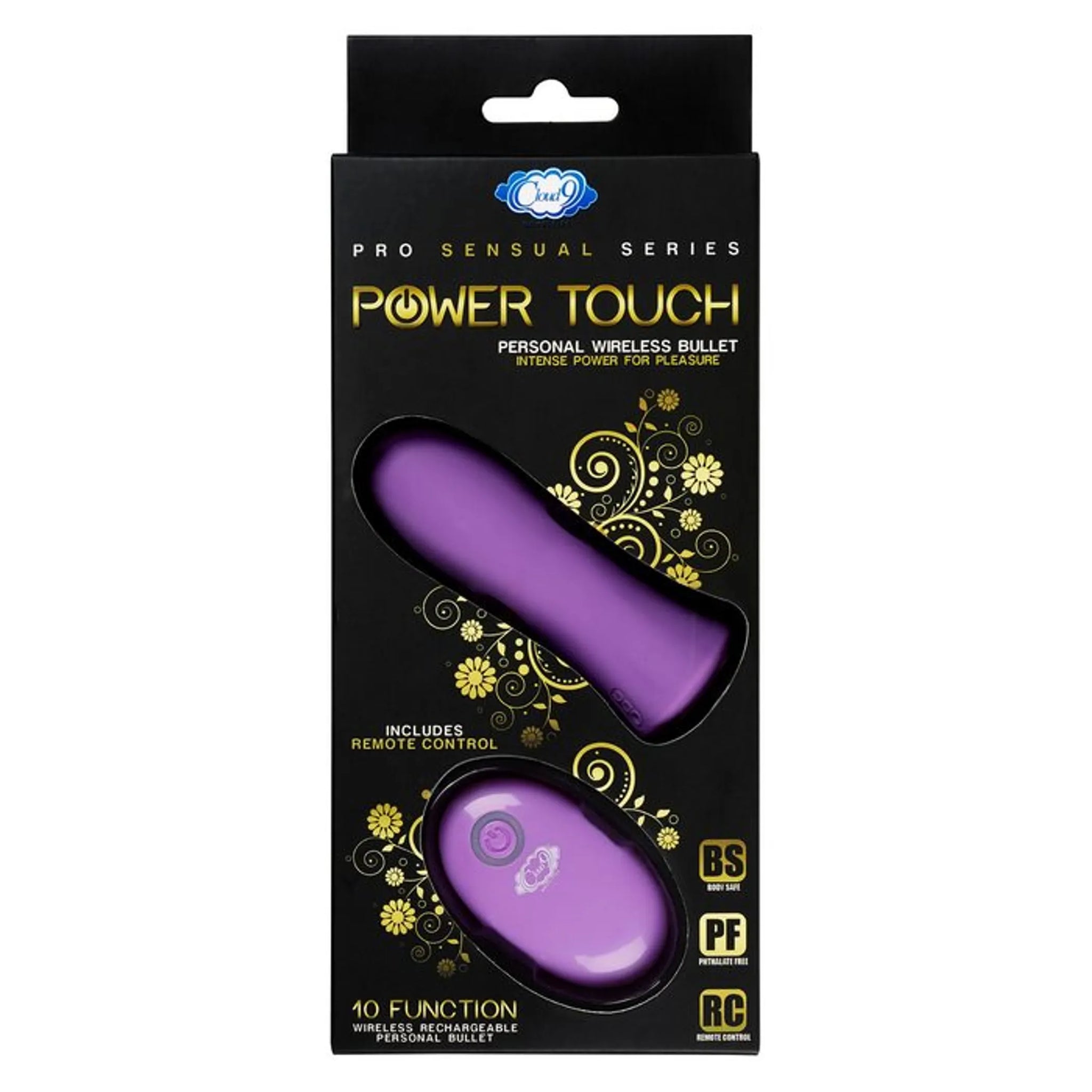 PRO SENSUAL POWER TOUCH BULLET W/ REMOTE CONTROL PURPLE