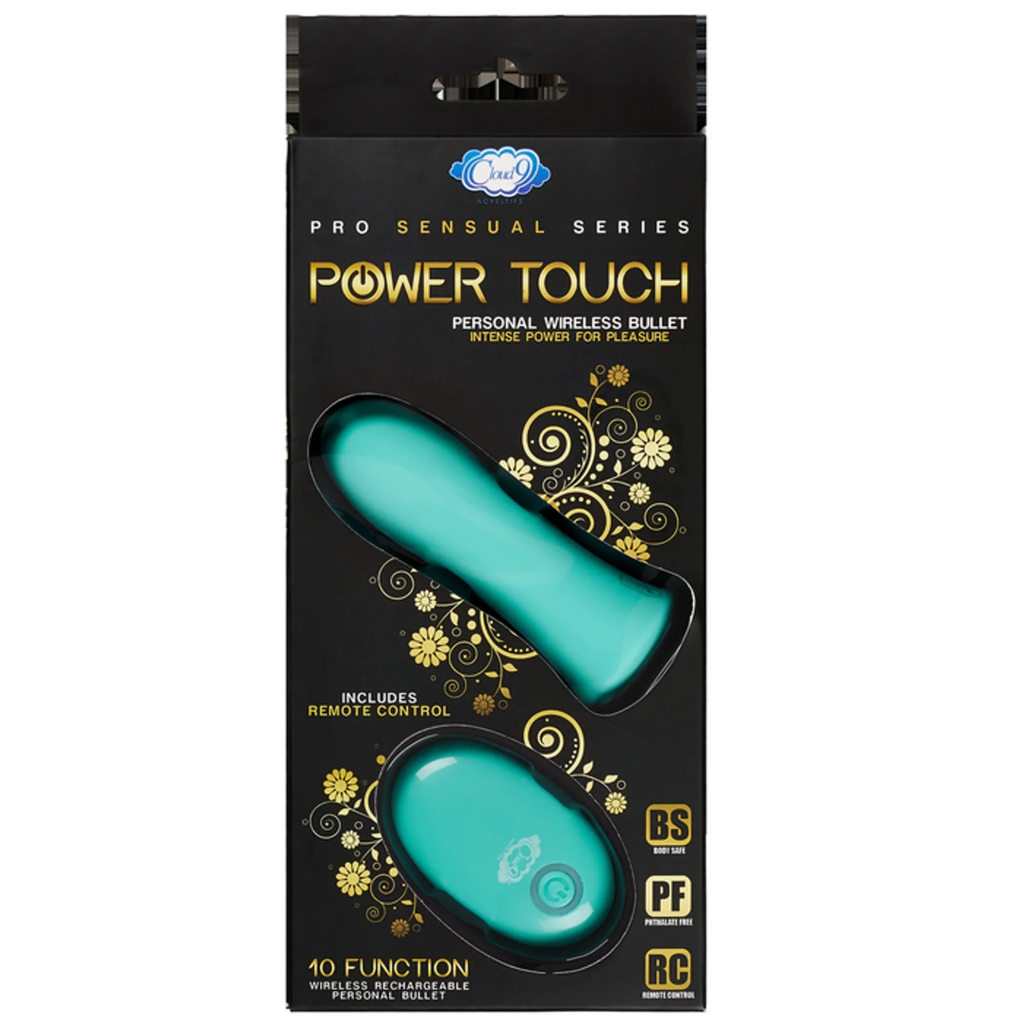 Pro Sensual Power Touch Bullet with Remote Control - Teal