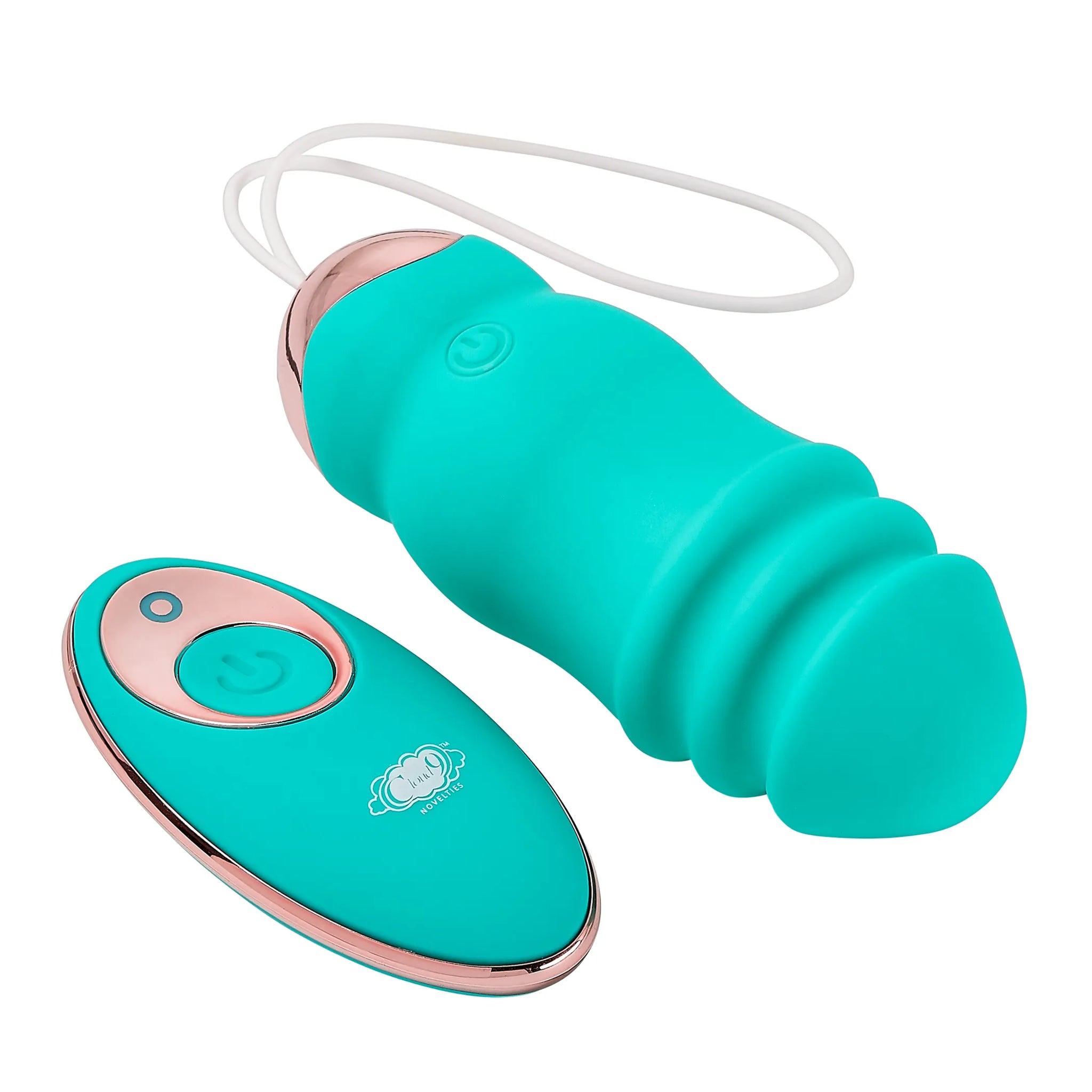 CLOUD 9 HEALTH & WELLNESS WIRELESS REMOTE CONTROL EGG W/ STROKING MOTION TEAL