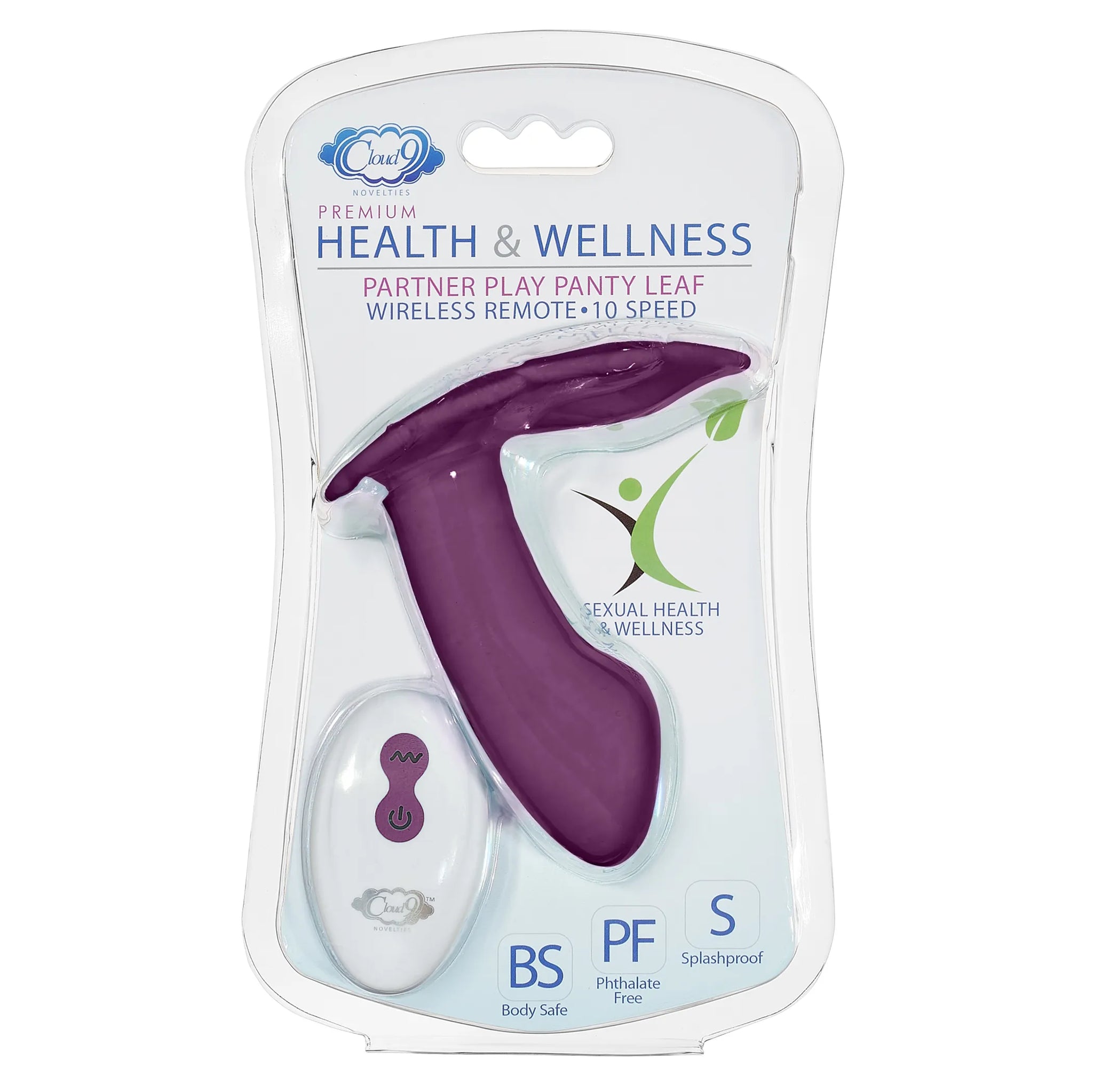 Wireless Remote Control Panty Leaf Vibrator - Plum