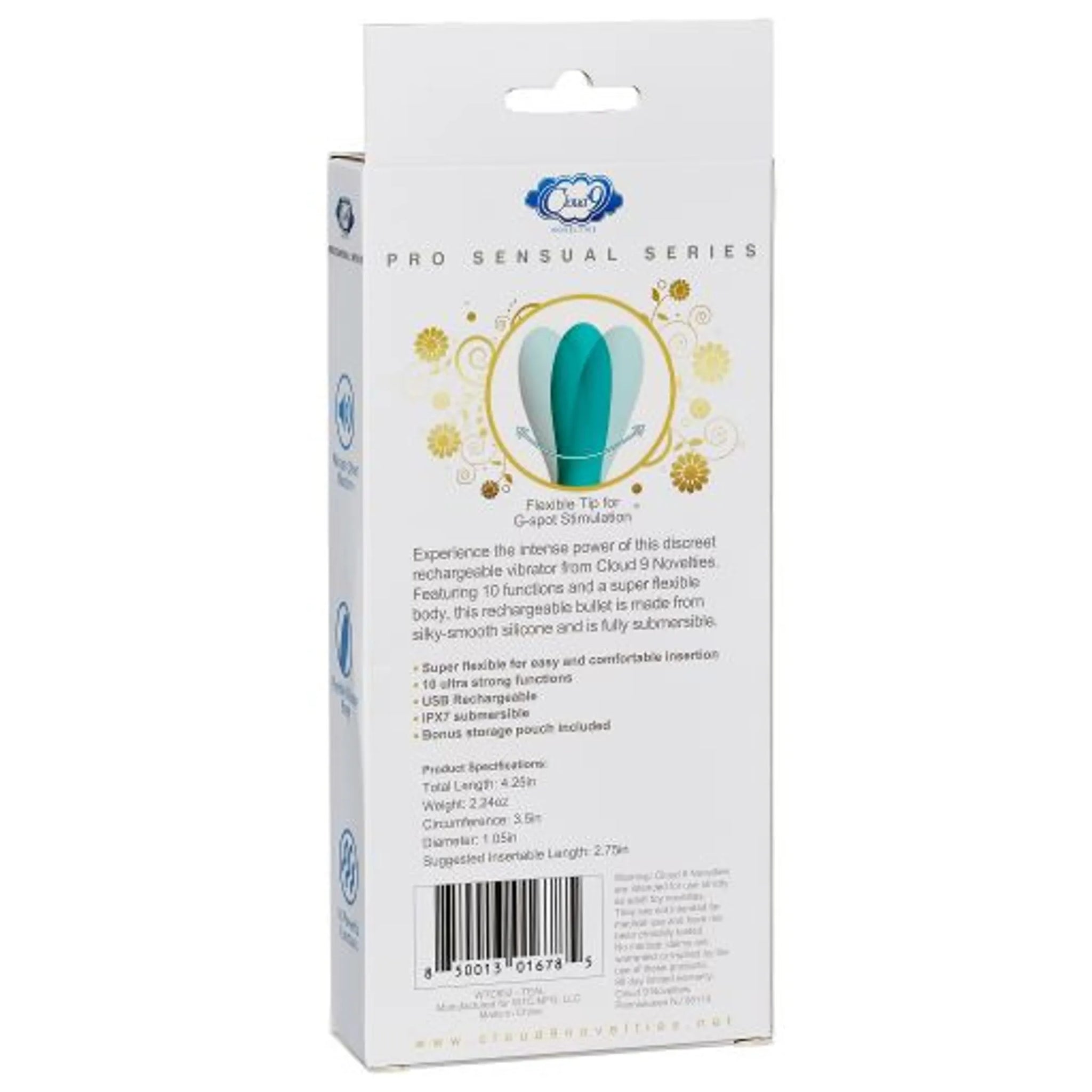 Super Flexible Rechargeable Vibrator with 10 Powerful Speeds