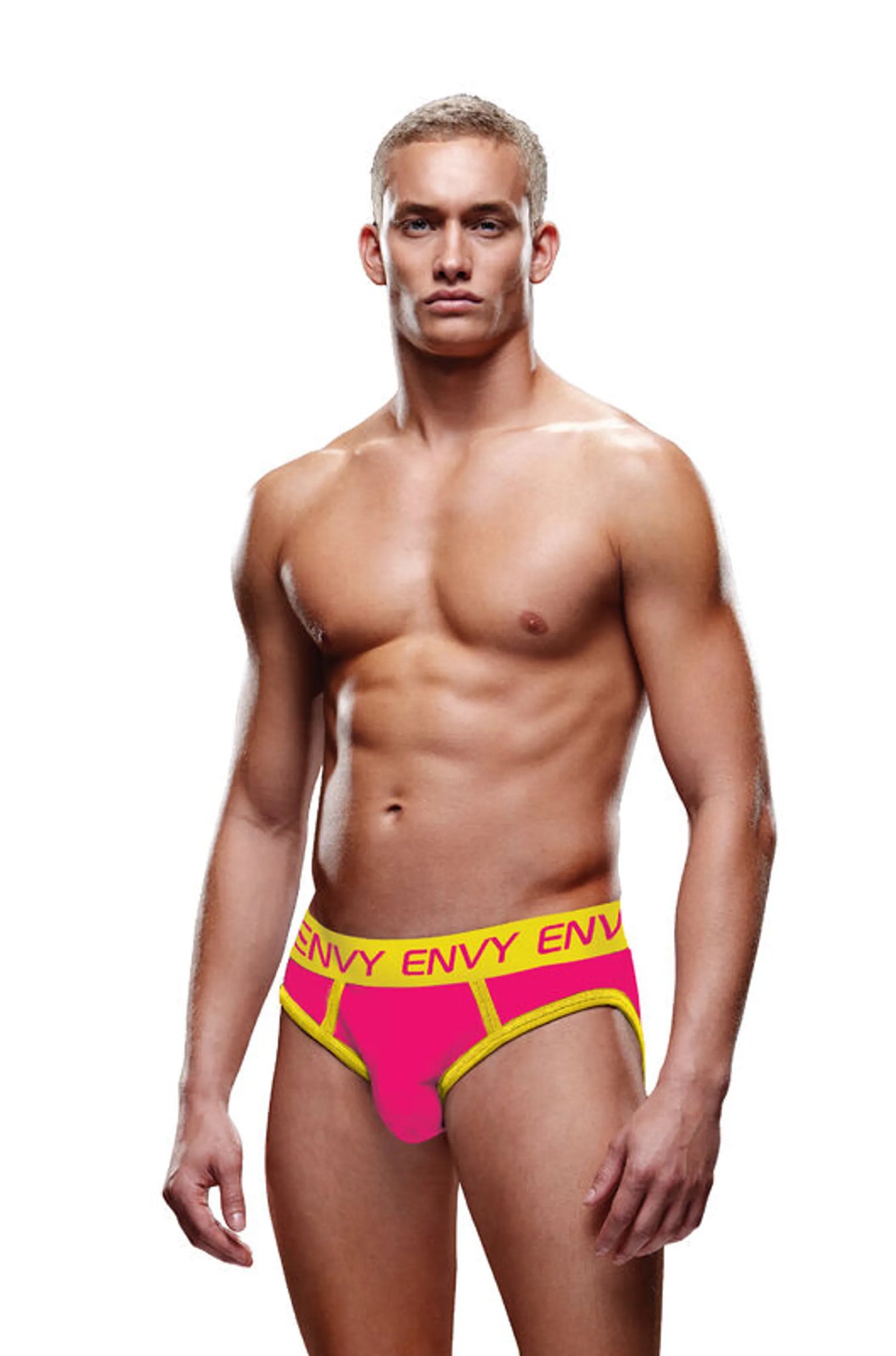 Envy Solid Jock Pink/Yellow M/L (by Envy Menswear)