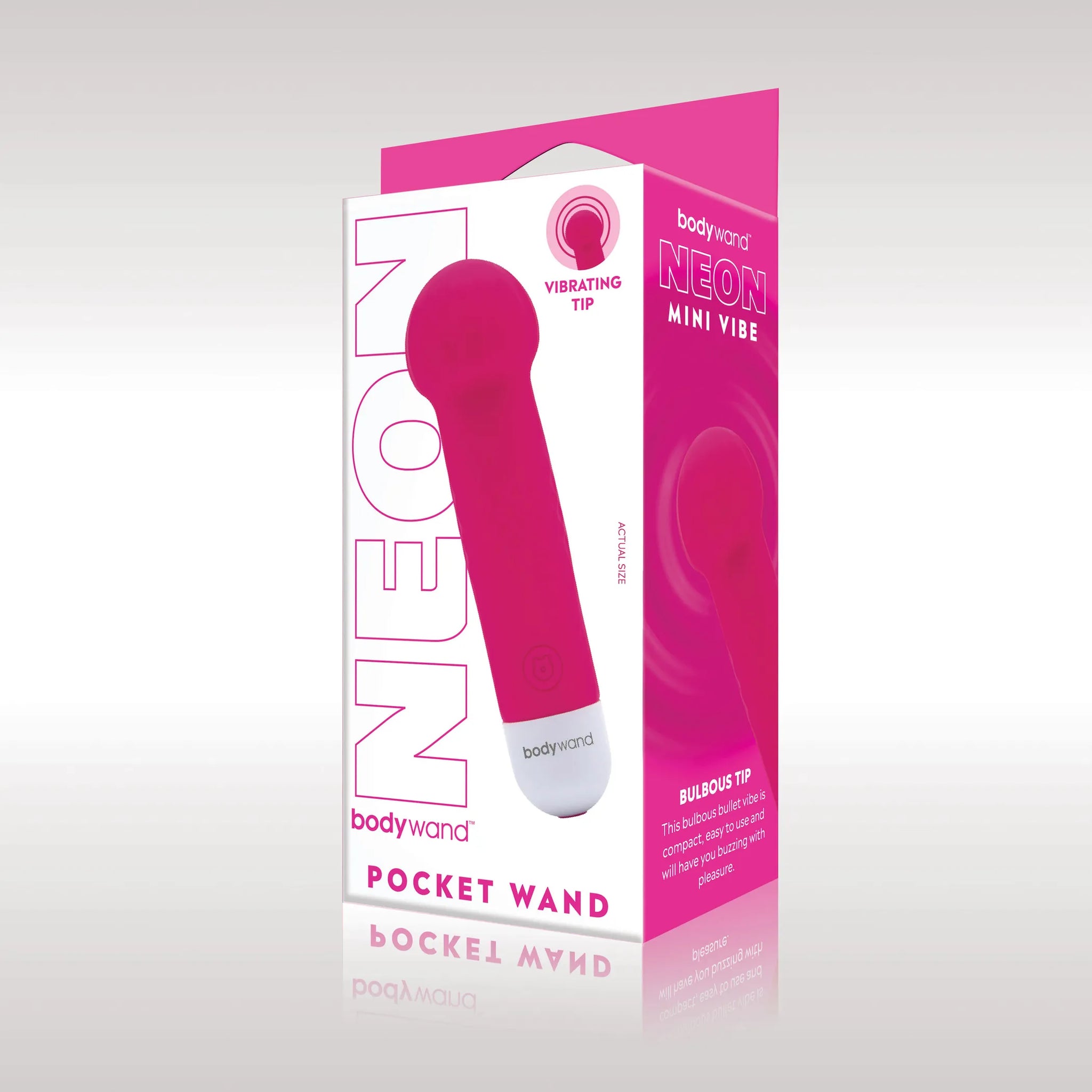 Mini Pocket Wand Massager - Neon Pink