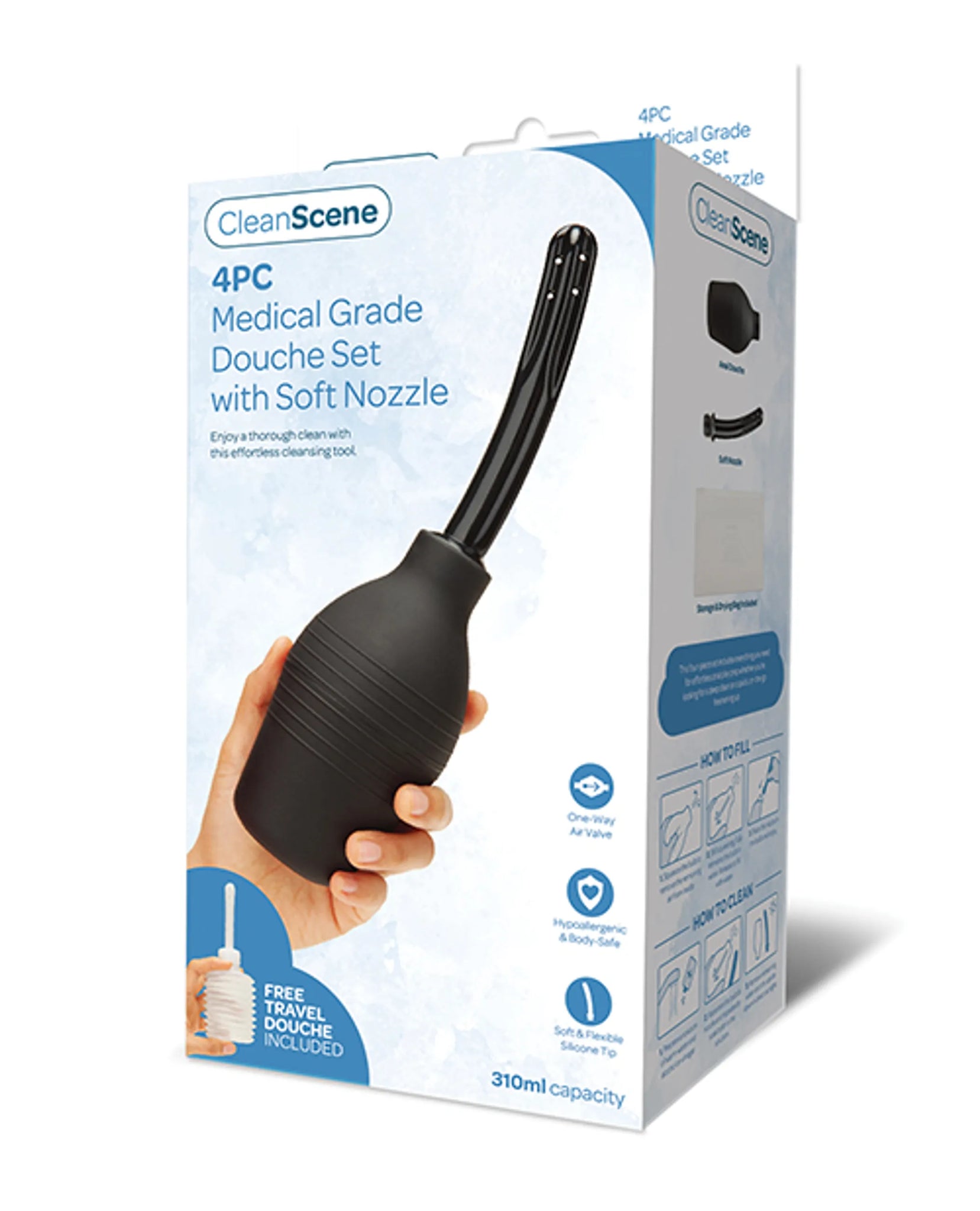 Medical Grade Douche with Nozzle - 310ml Capacity