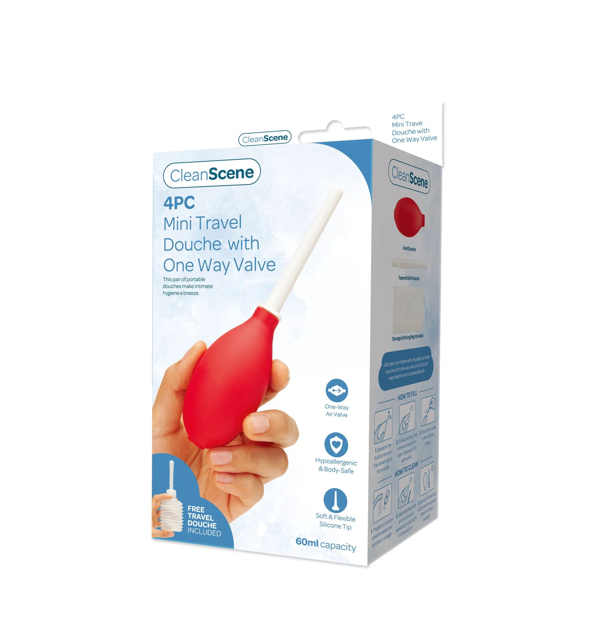 Mini Travel Douche with One-Way Valve