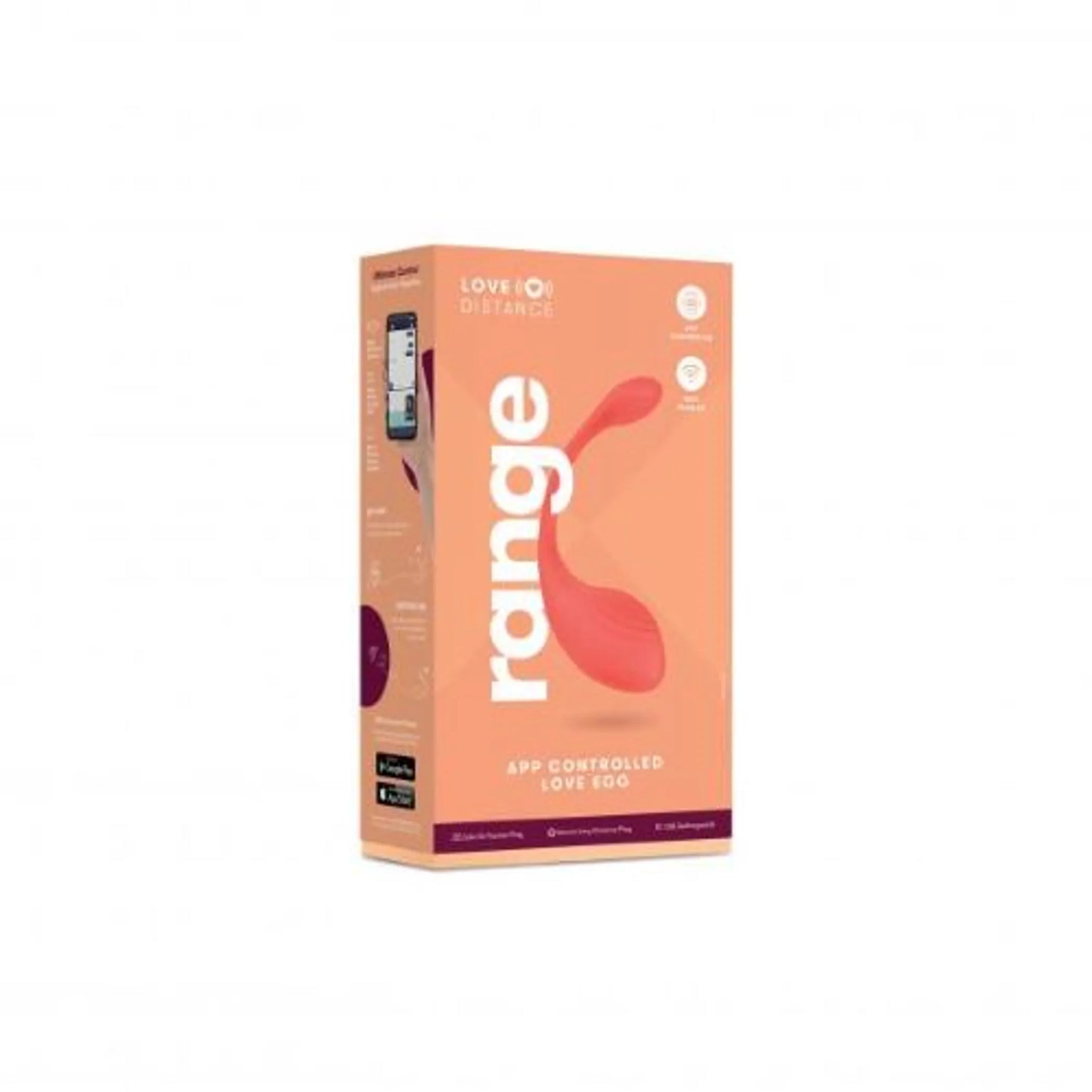 LOVE DISTANCE RANGE APP- CONTROLLED LOVE EGG CORAL