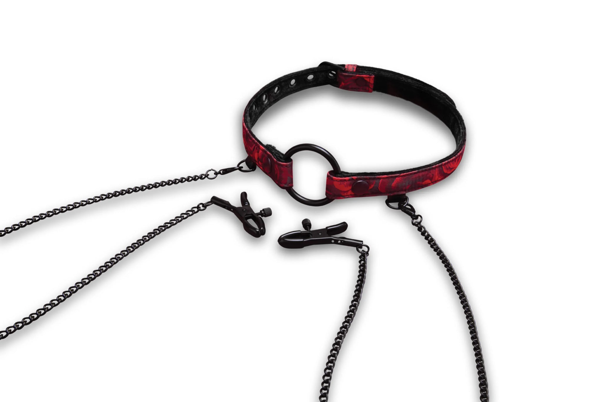 Rosegasm Open Mouth Gag with Nipple Clamps (by Rosegasm)