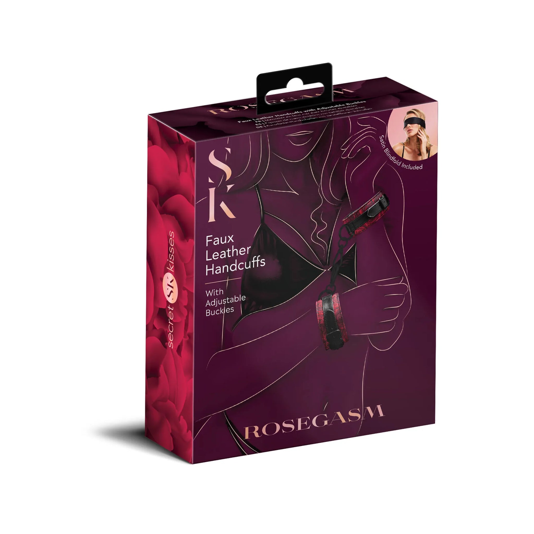 ROSEGASM BUCKLE CUFFS W/ SATIN BLINDFOLD