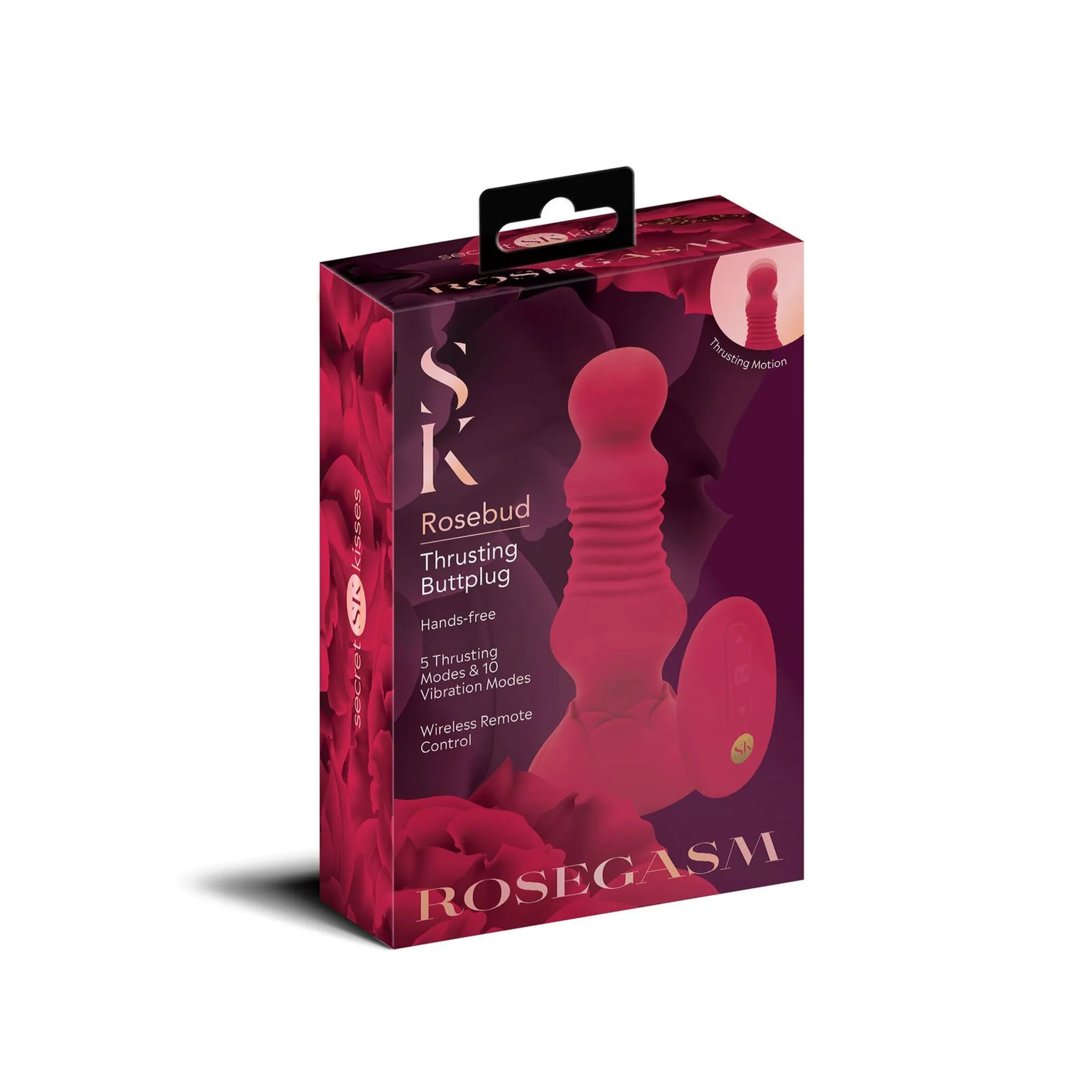 ROSEGASM REMOTE CONTROL THRUSTING ROSEBUD BUTTPLUG