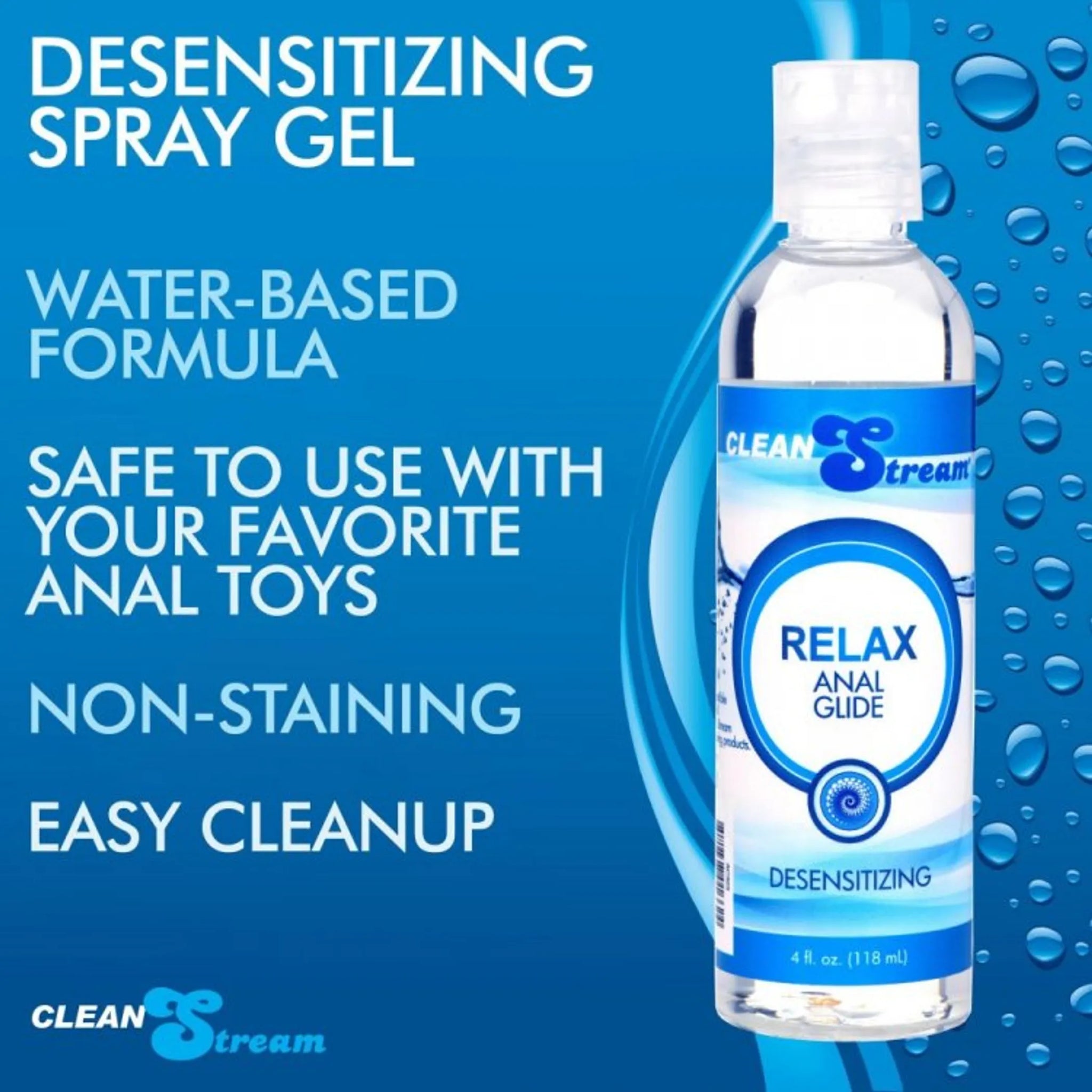 Cleanstream Relax Desensitizing Anal Lube 4 oz