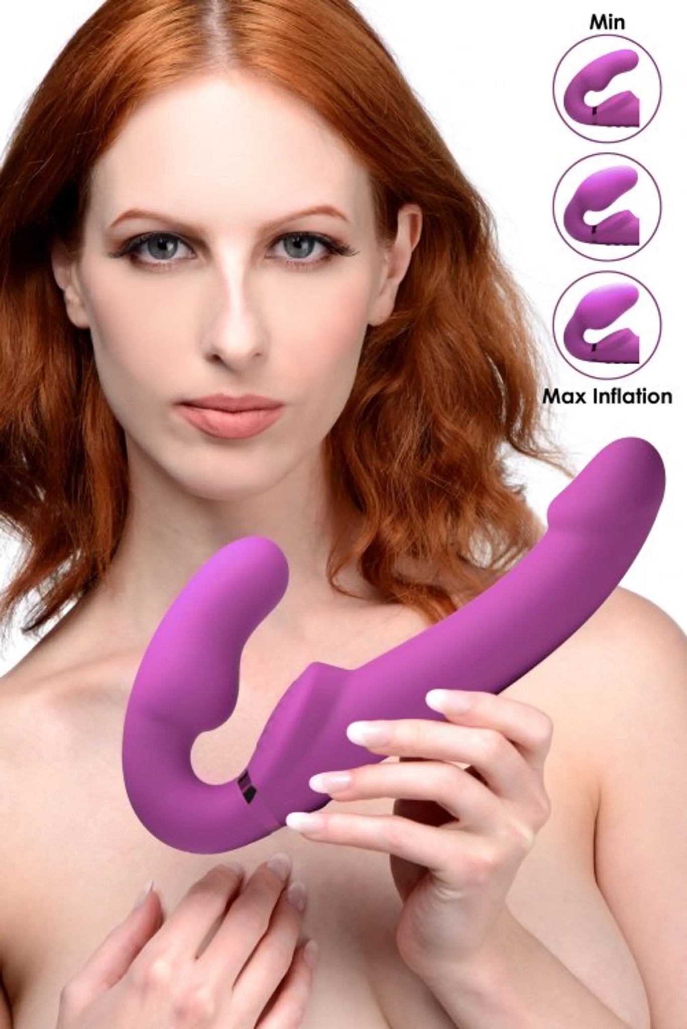 STRAP U 10X EVOKE ERGO-FIT INFLATABLE & VIBRATING STRAPLESS STRAP-ON