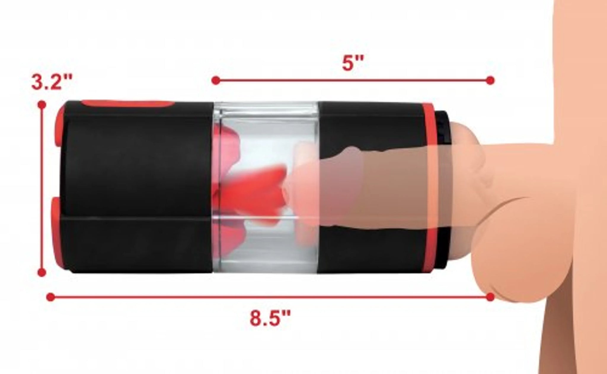 Flickering Tongue Masturbator with 3 Speeds & 4 Vibration Modes