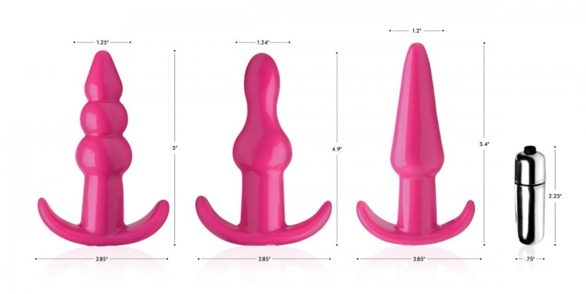 FRISKY THRILL TRIO ANAL PLUG SET PINK
