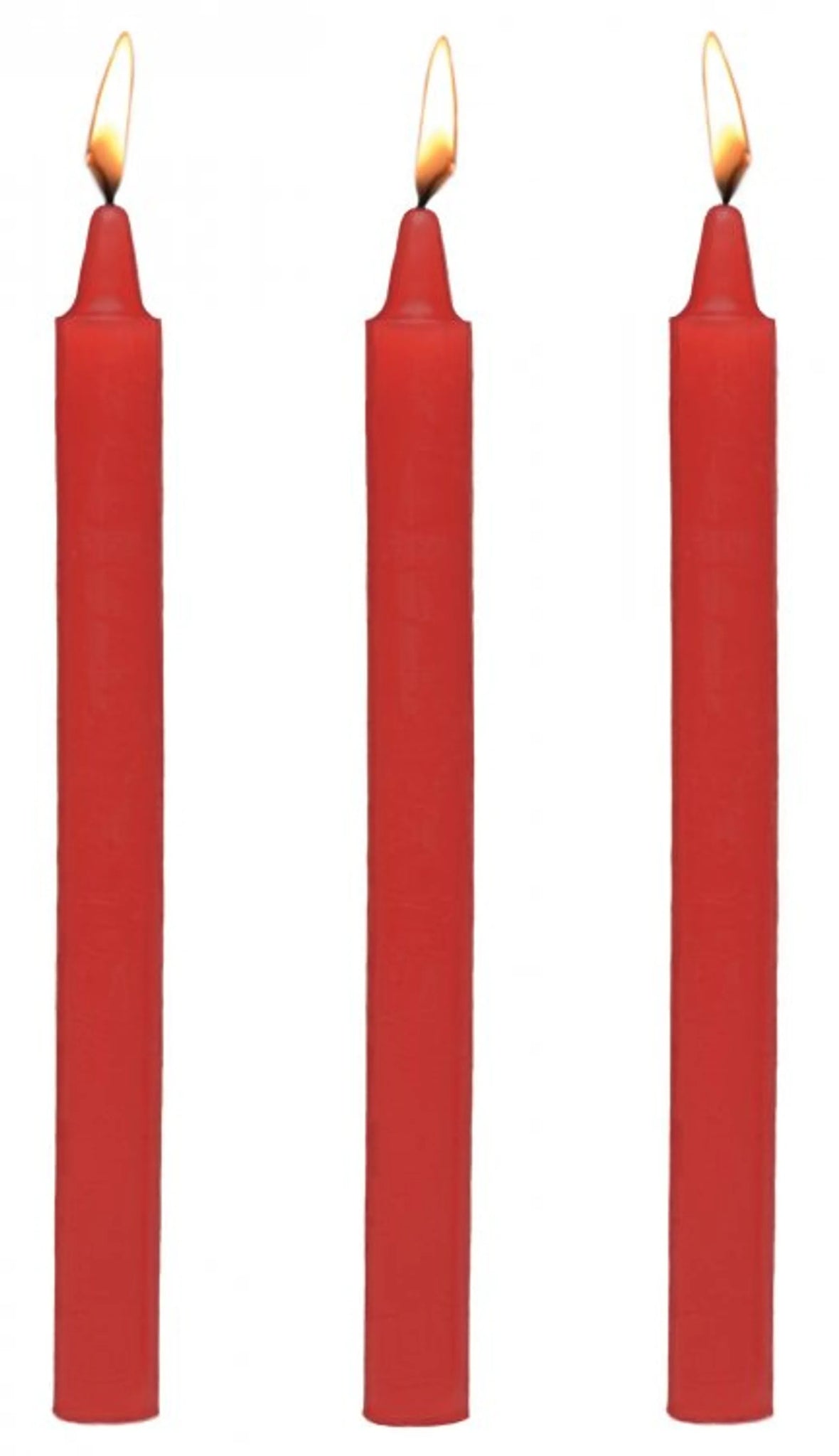 MASTER SERIES FIRE STICKS FETISH DRIP CANDLE SET OF 3 RED