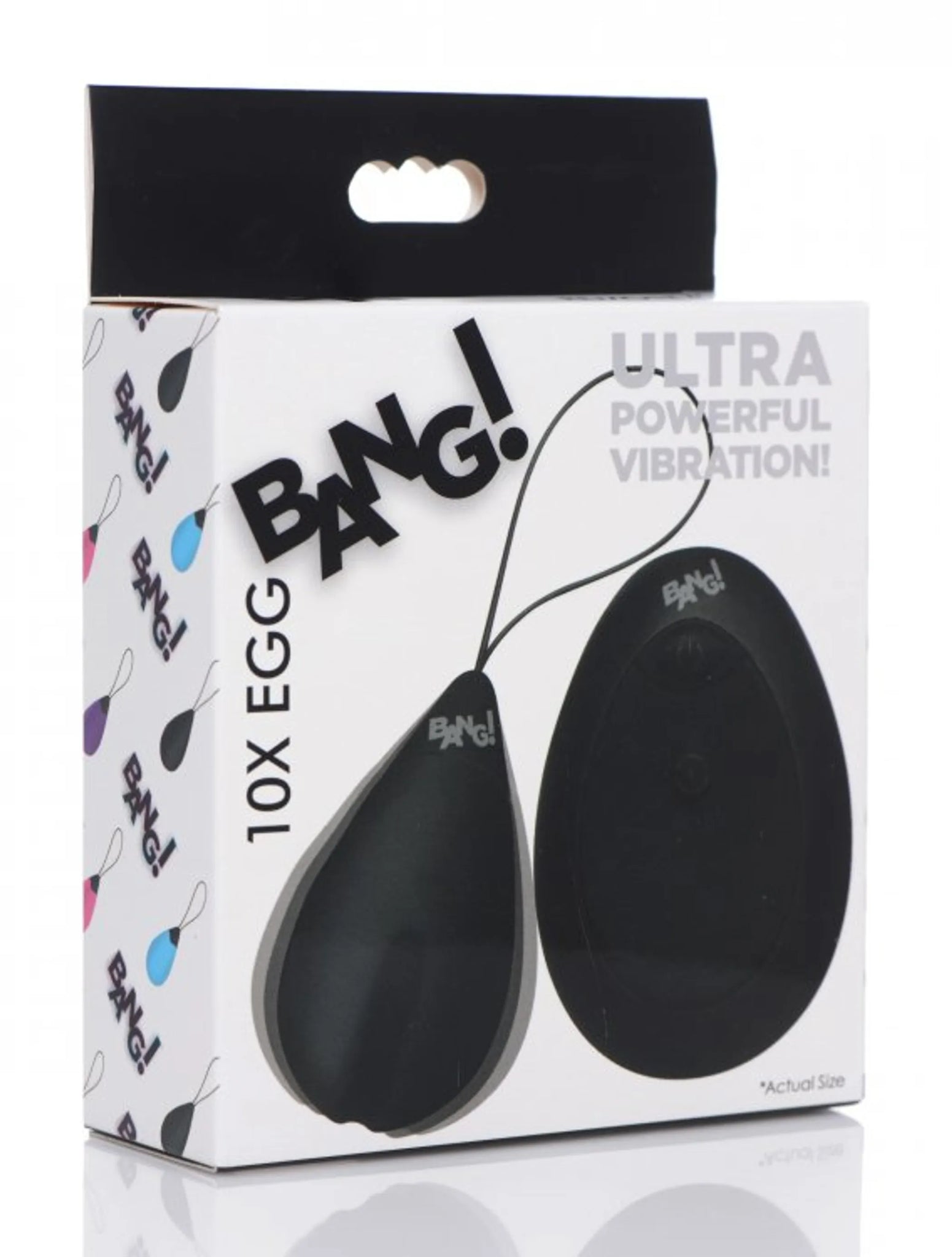 10X Vibrating Silicone Egg with Remote - Black