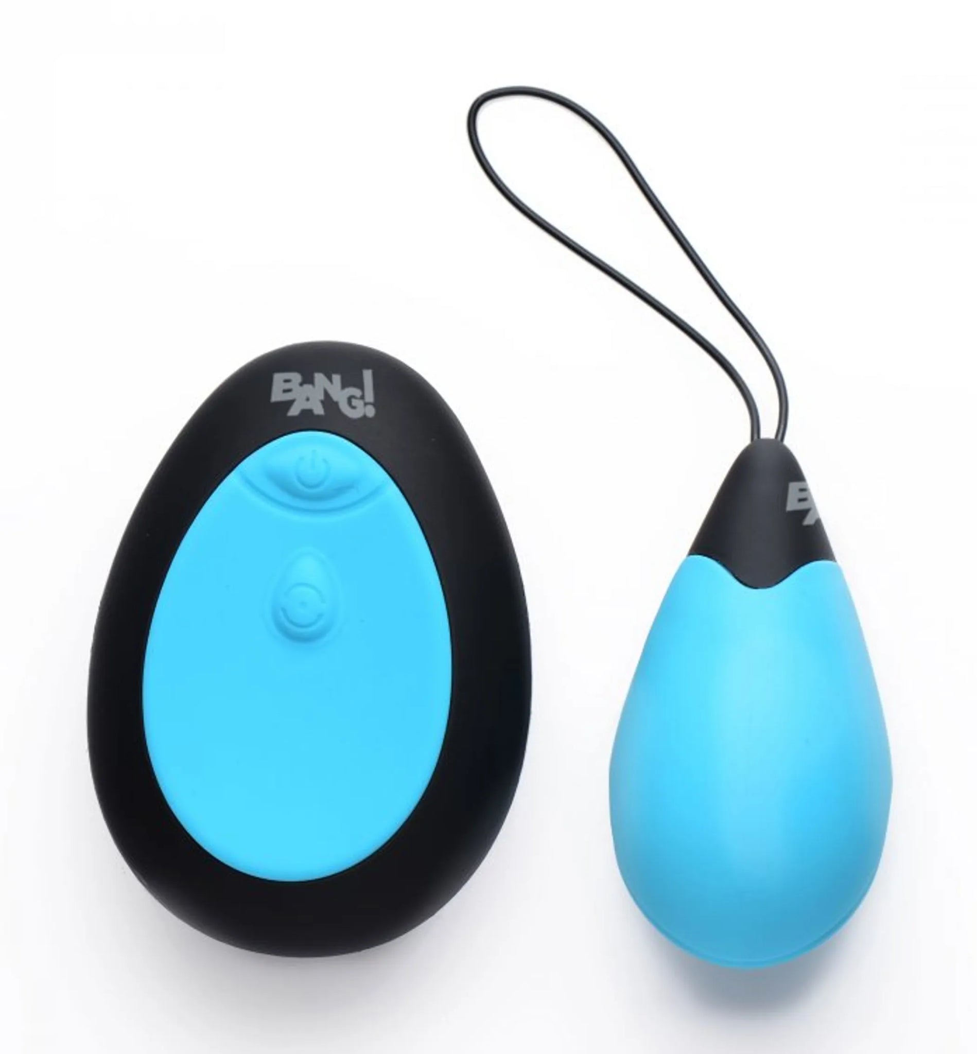 10X Vibrating Silicone Egg with Remote - Blue