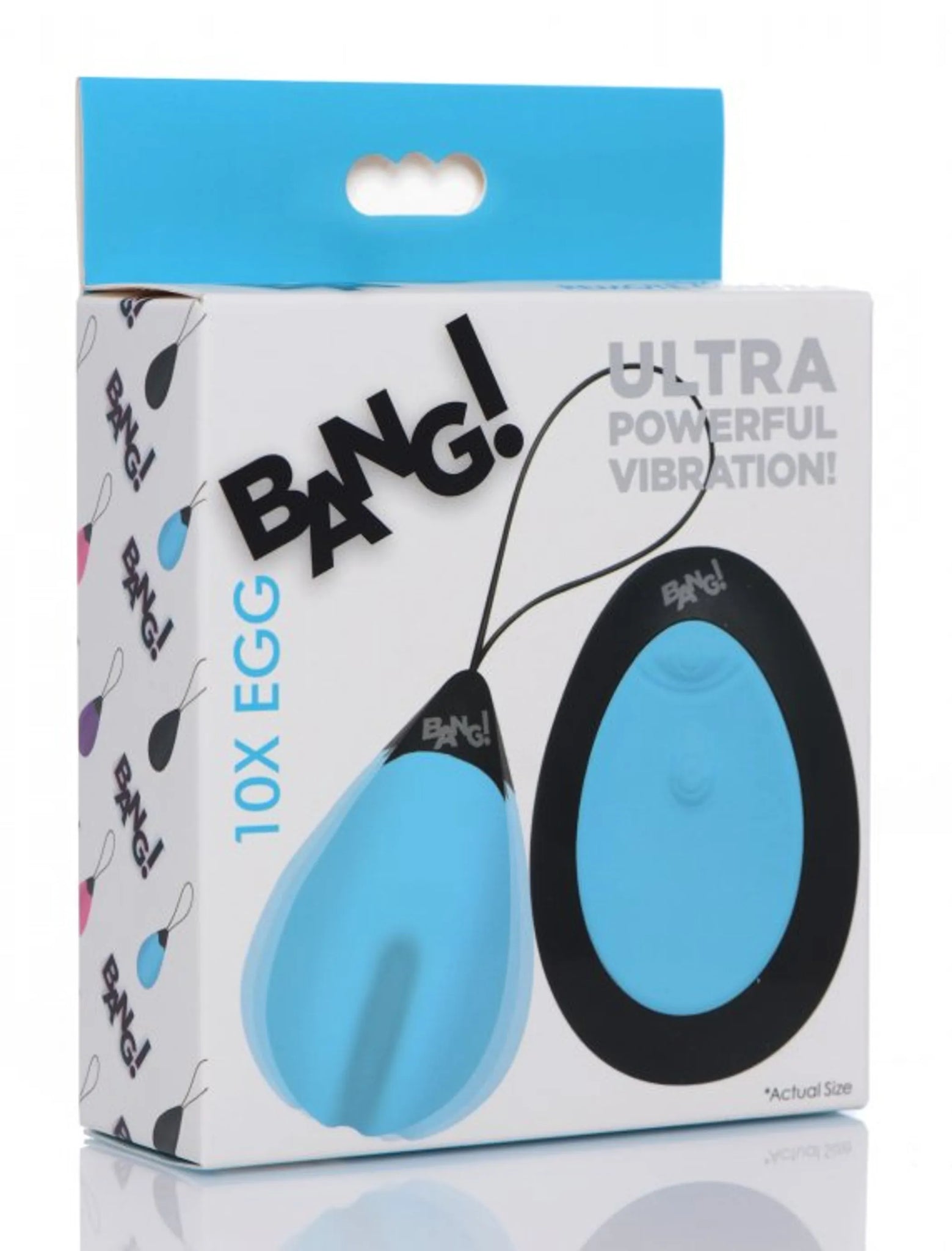 10X Vibrating Silicone Egg with Remote - Blue