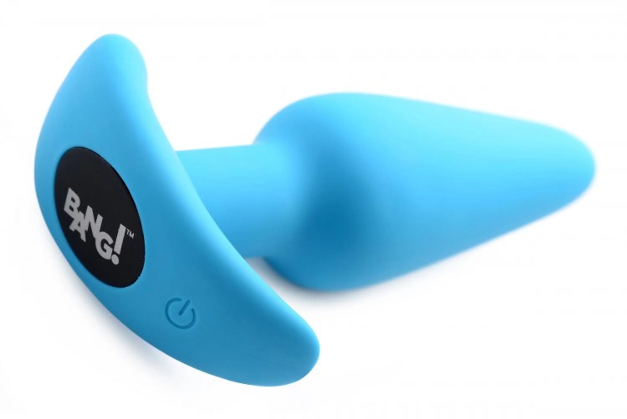 21X Vibrating Silicone Butt Plug with Remote - Blue
