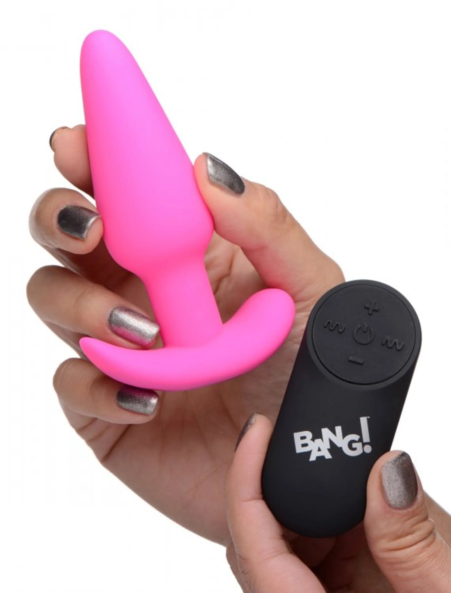 21X Vibrating Silicone Butt Plug with Remote Control
