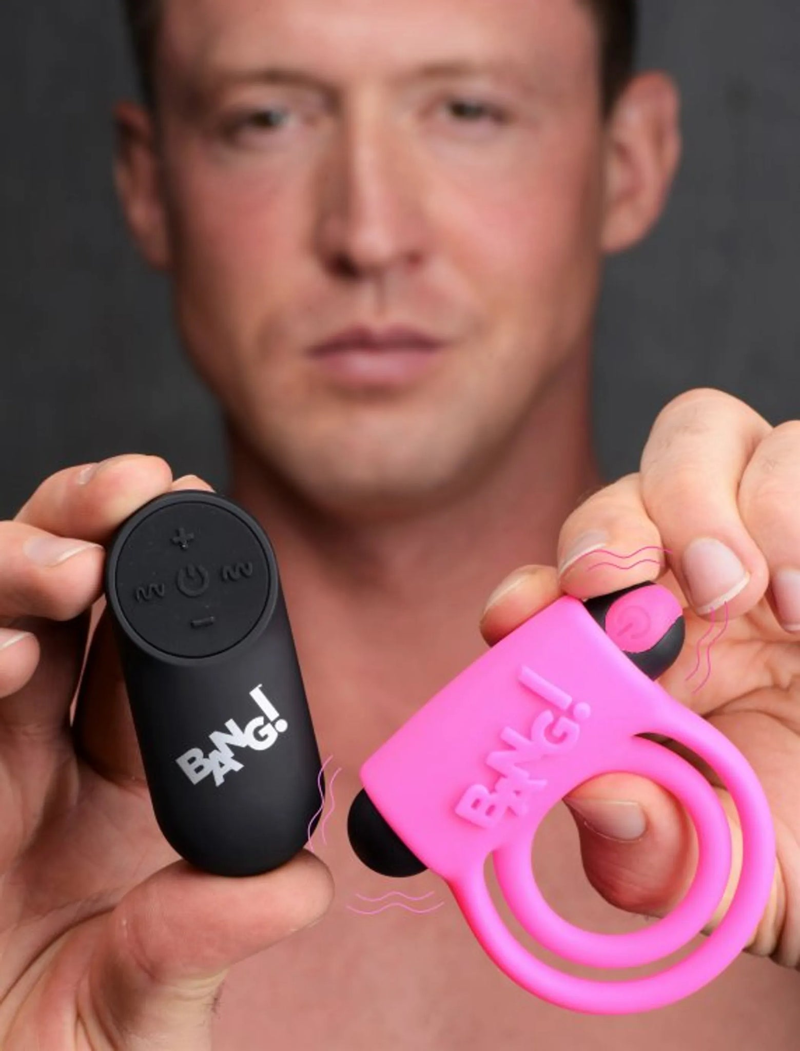 Silicone Cock Ring & Vibrating Bullet with Remote - Pink