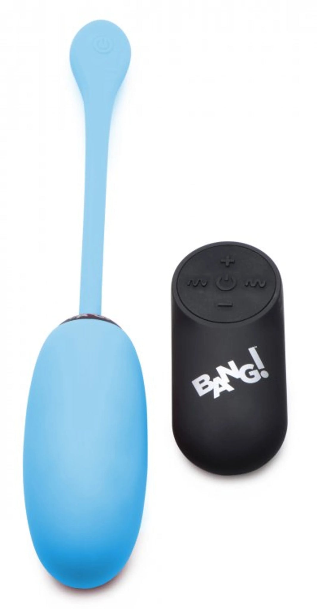 28X Plush Egg Vibrator with Remote Control - Blue