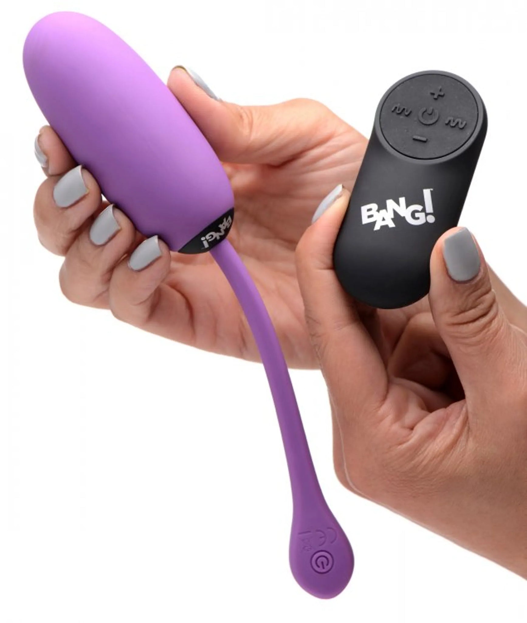 Plush Egg Vibrator with Remote Control, Purple