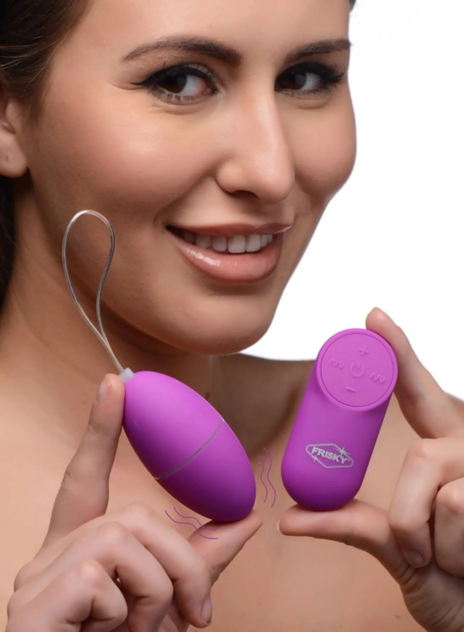 FRISKY SCRAMBLER 28X VIBRATING EGG W/ REMOTE PURPLE