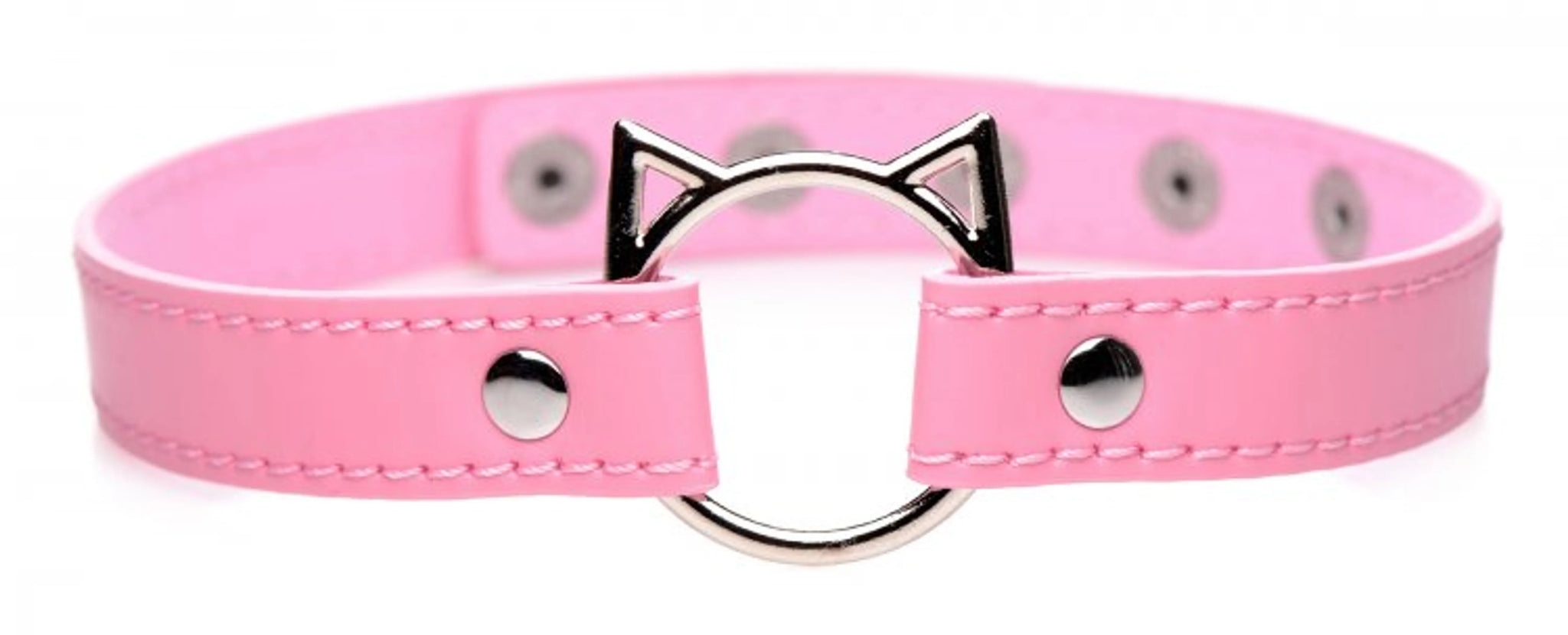 MASTER SERIES KINKY KITTY RING SLIM CHOKER PINK