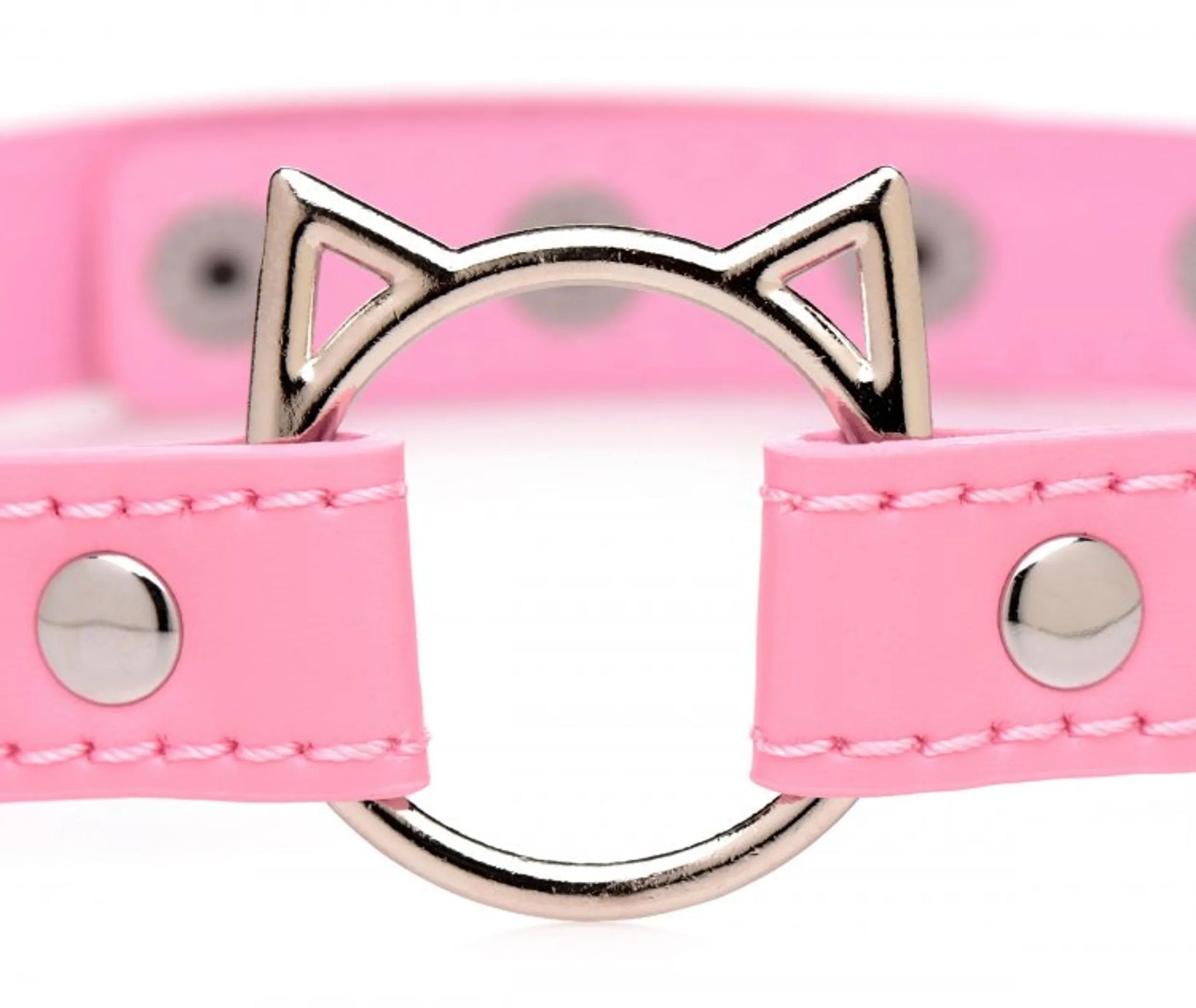 MASTER SERIES KINKY KITTY RING SLIM CHOKER PINK