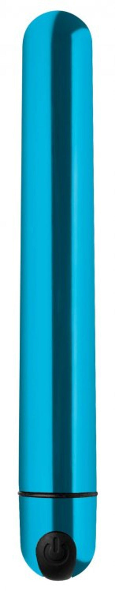 10X Slim Metallic Bullet Vibrator - Blue
