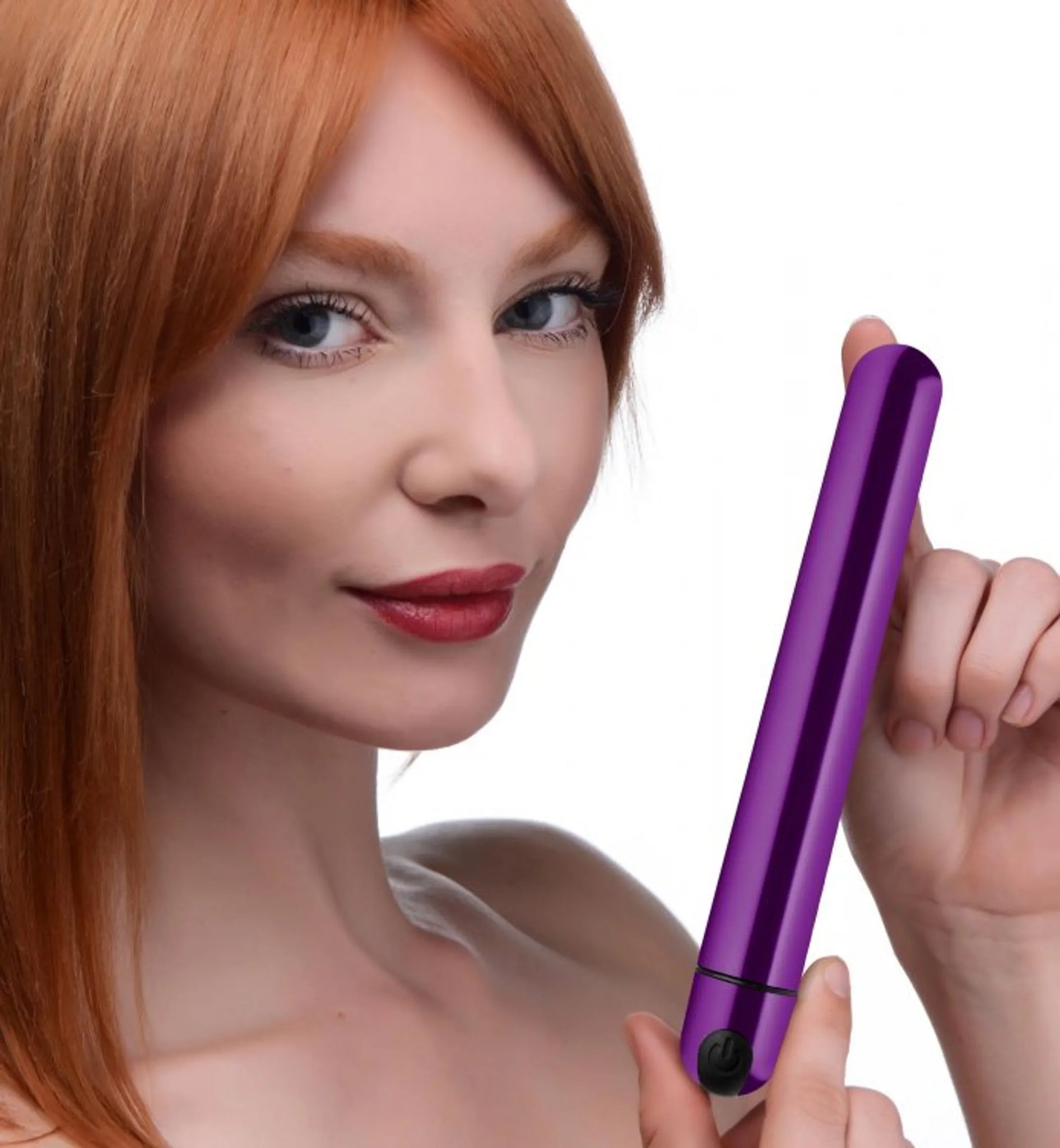 10X Slim Metallic Bullet Vibrator - Purple