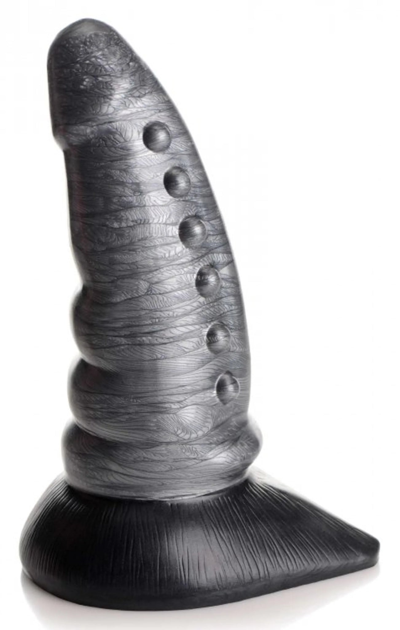 Beastly Tapered Bumpy Silicone Dildo - 7" Insertable Length