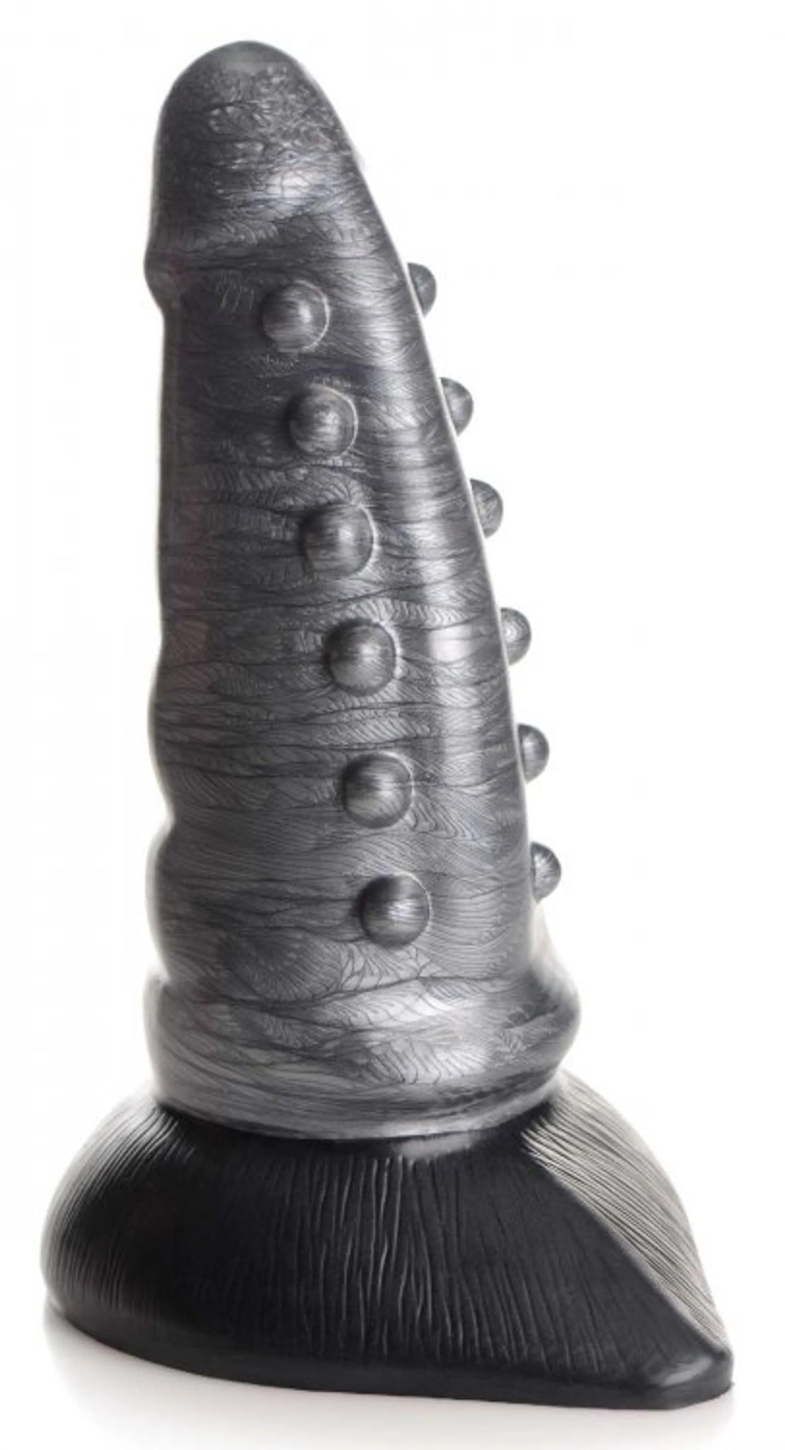 Beastly Tapered Bumpy Silicone Dildo - 7" Insertable Length