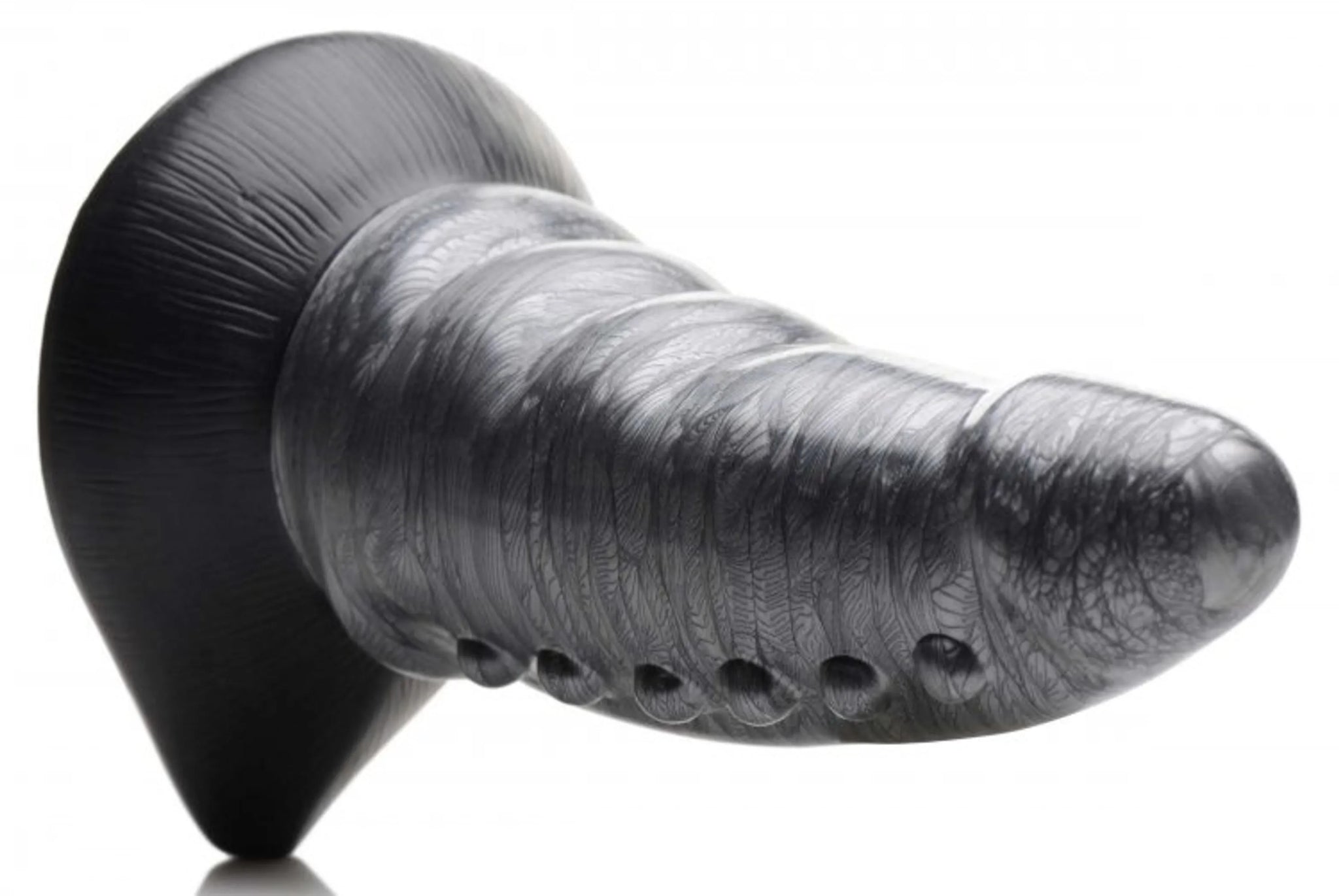 Beastly Tapered Bumpy Silicone Dildo - 7" Insertable Length