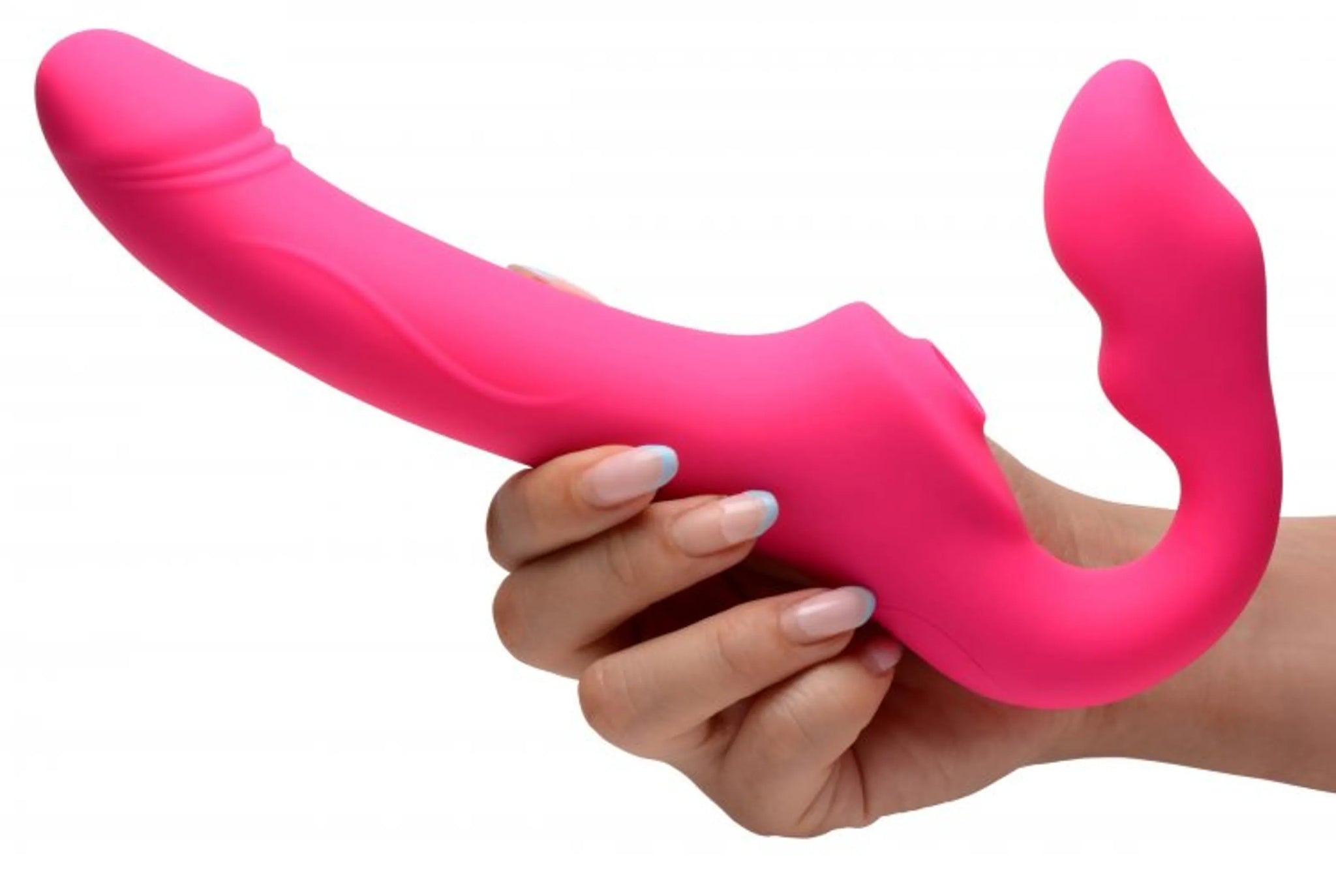 STRAP U LICKING & VIBRATING STRAPLESS STRAP-ON W/ REMOTE