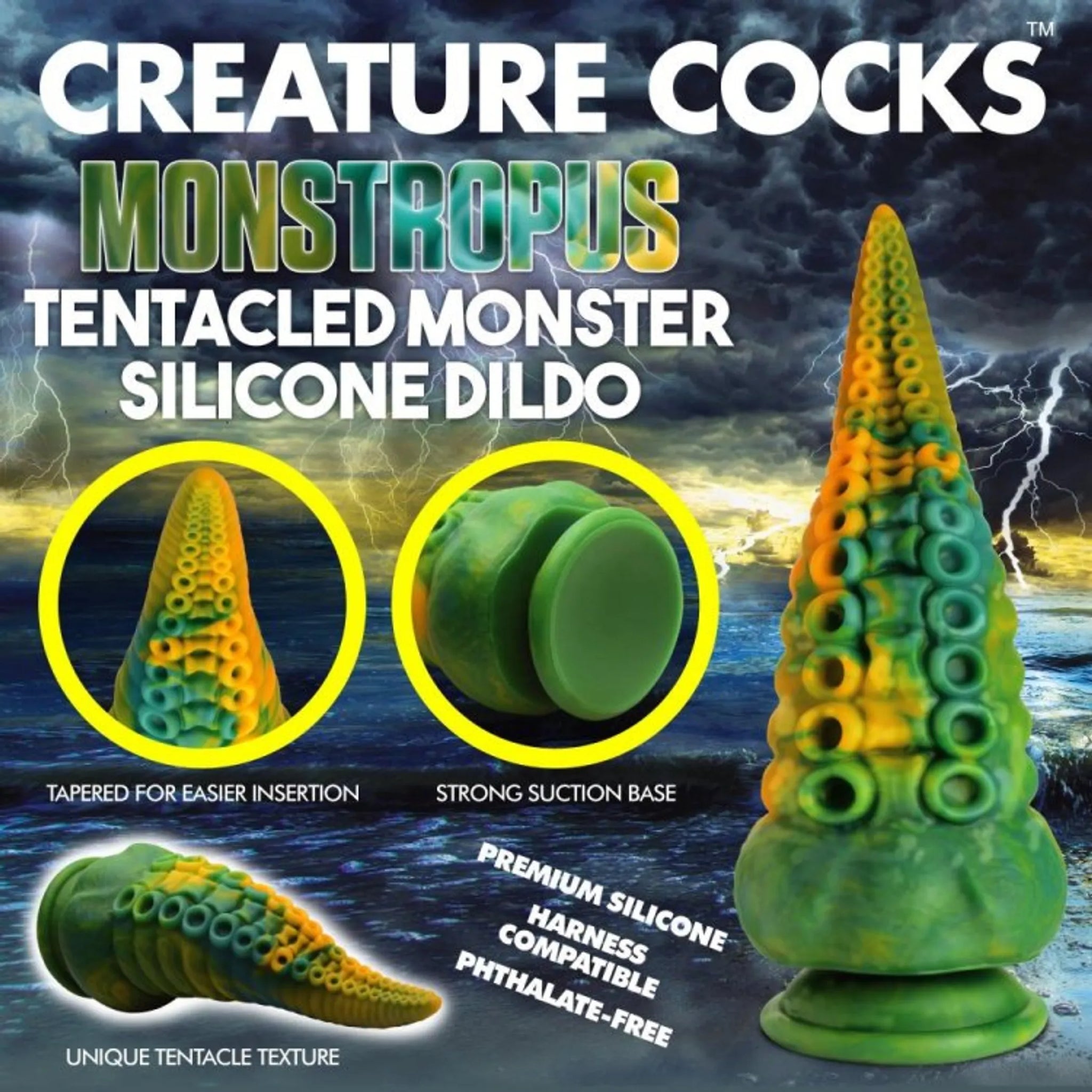 Monstropus Tentacled Monster Dildo - 7.6" Insertable Length