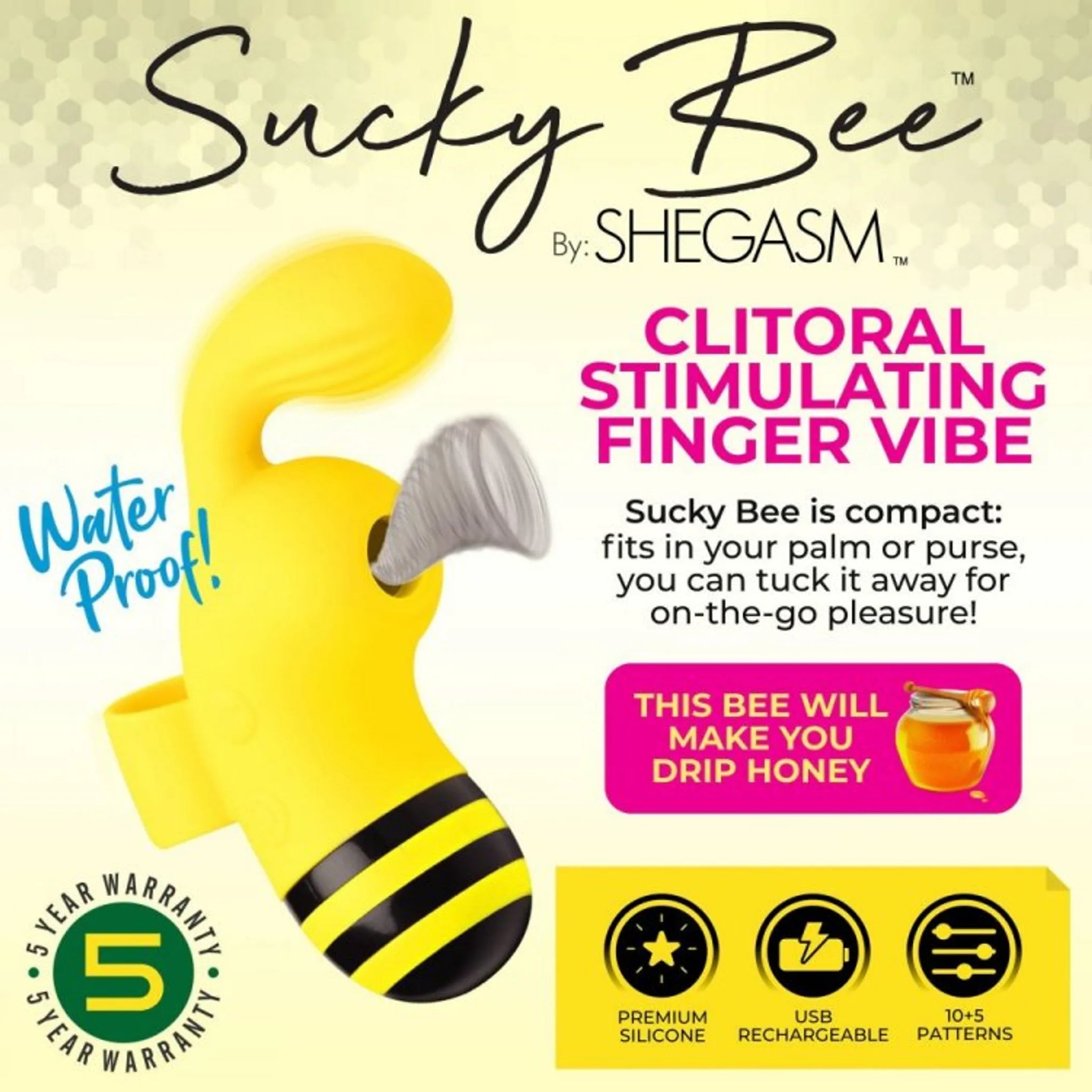 SHEGASM SUCKY BEE CLIT STIM FINGER VIBE