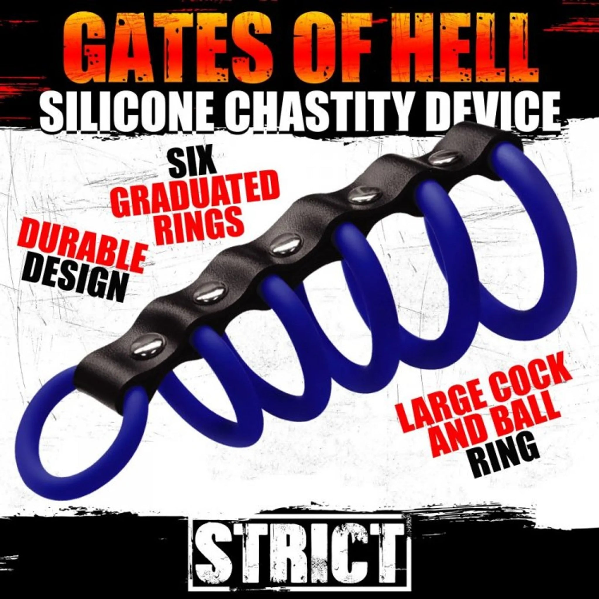 STRICT GATES OF HELL SILICONE CHASTITY DEVICE