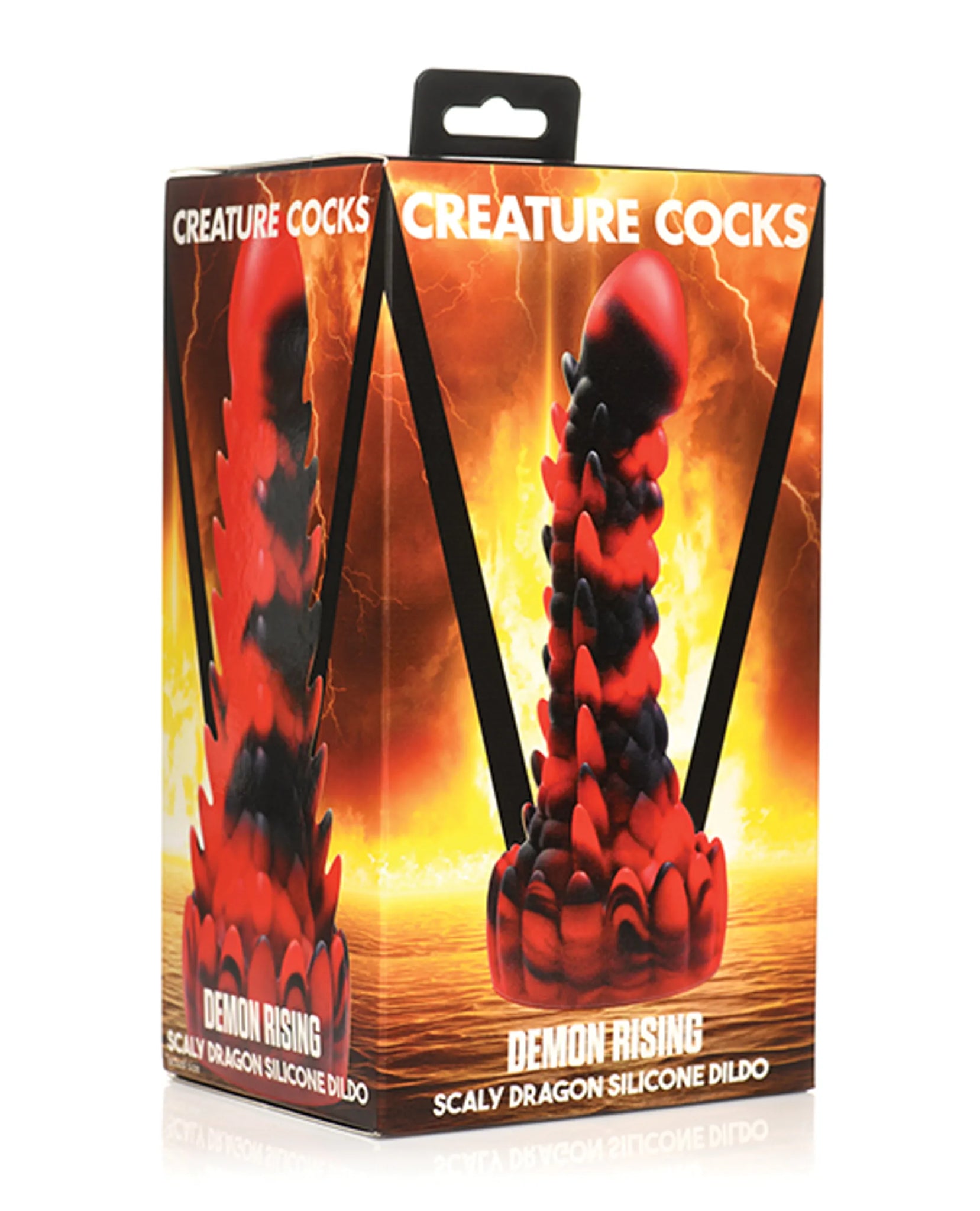 Scaly Dragon Silicone Dildo with Suction Base, 6.6" Insertable