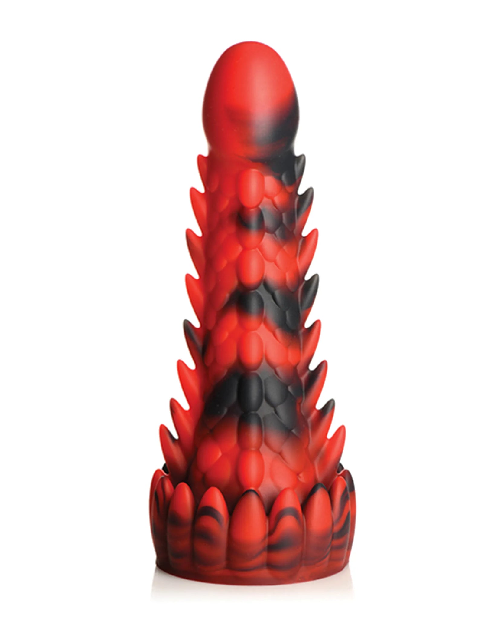 Scaly Dragon Silicone Dildo with Suction Base, 6.6" Insertable