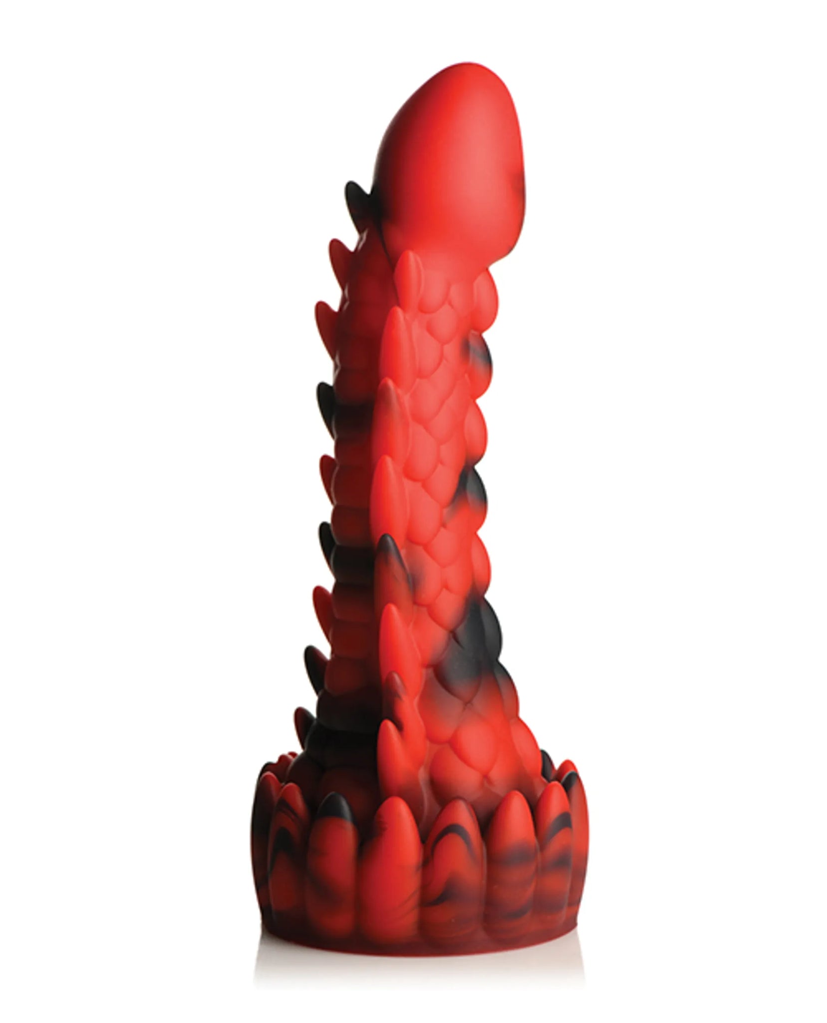 Scaly Dragon Silicone Dildo with Suction Base, 6.6" Insertable