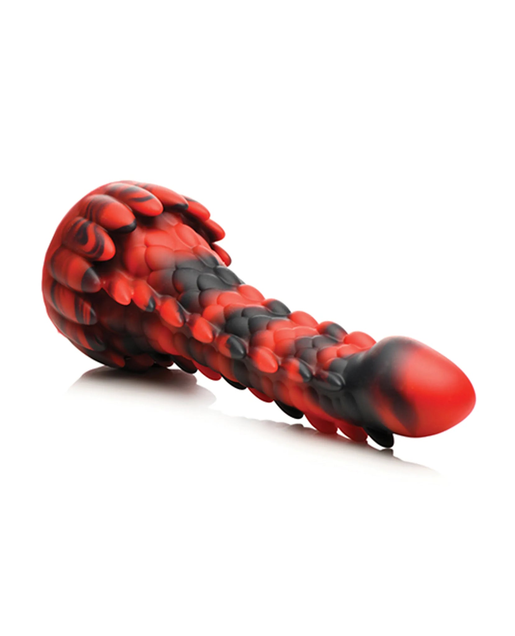 Scaly Dragon Silicone Dildo with Suction Base, 6.6" Insertable